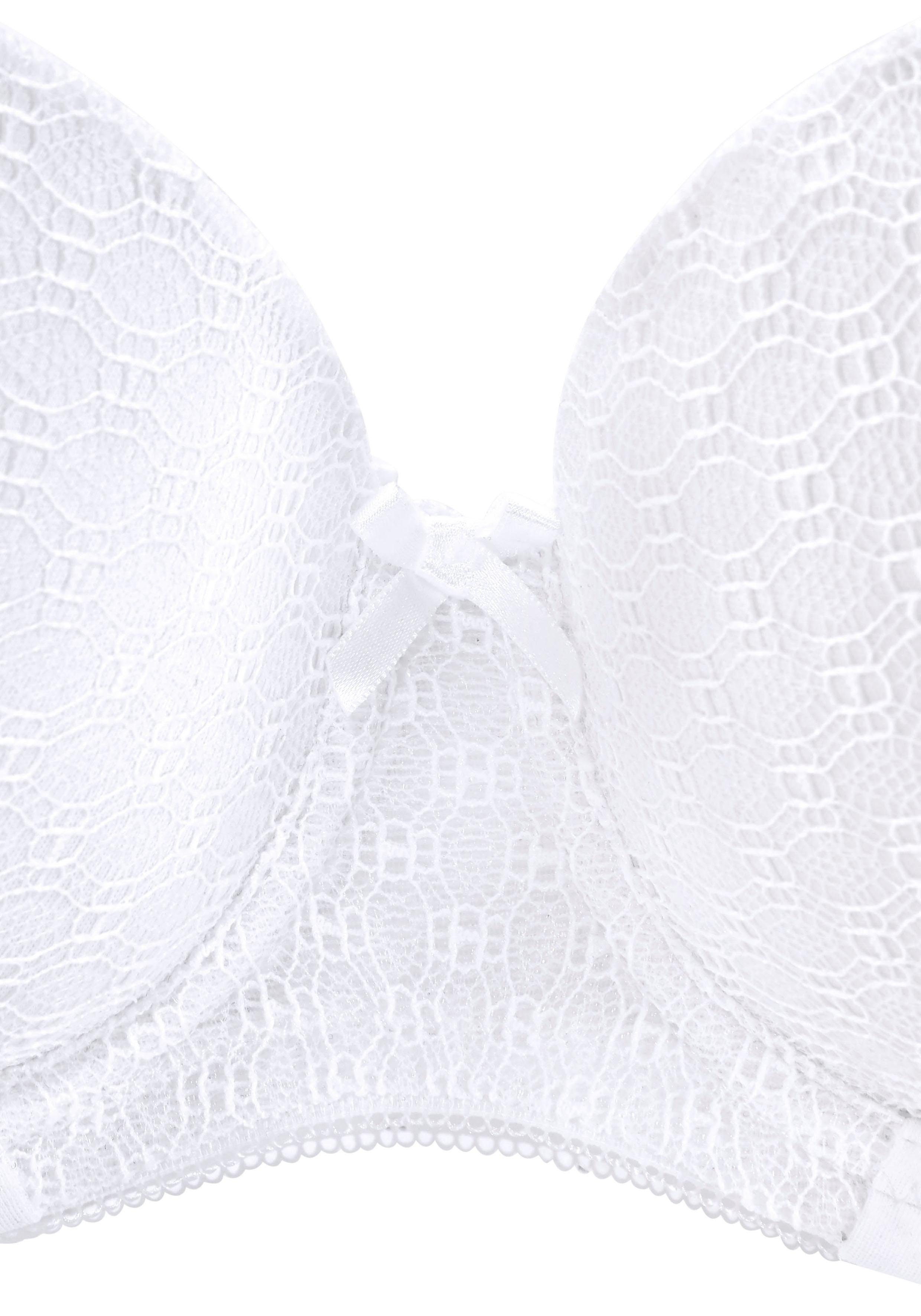 LASCANA Schalen-BH mit Bügel und graphischer Spitze, Dessous