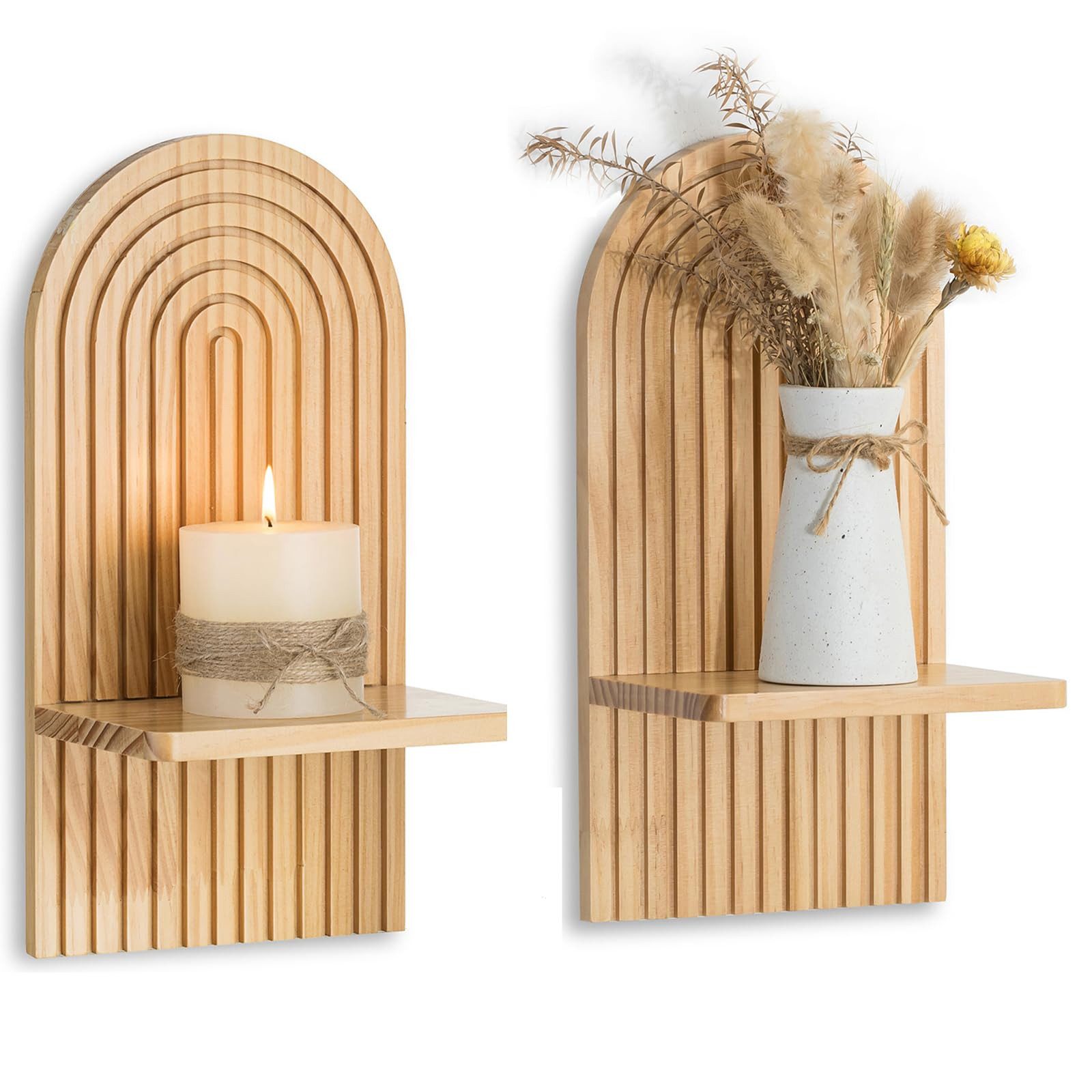 Zaewry Wandregal Holz Boho Wanddeko