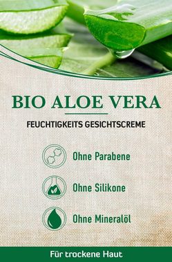 alkmene Tagescreme Gesichtscreme mit Bio Aloe Vera - Feuchtigkeitscreme Gesichtspflege, 1-tlg.