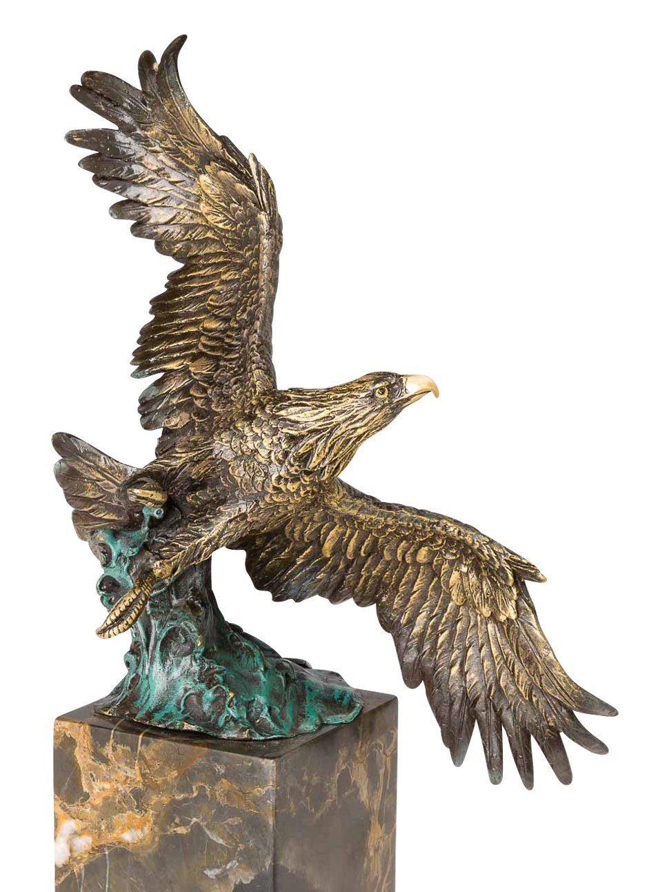 im Aubaho Flug Skulptur 33cm Antik Bronzeskulptur Bronze im Königsadler Adler Skulptur