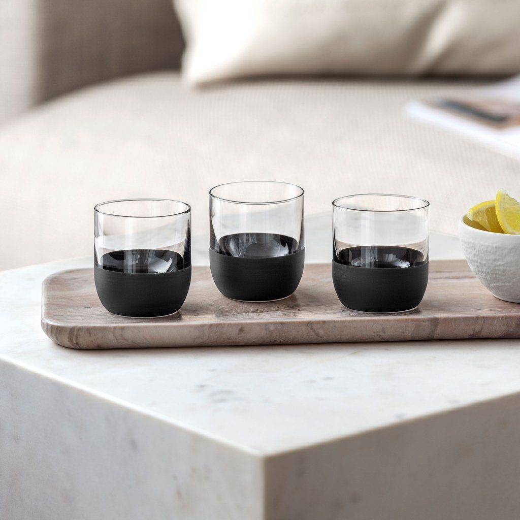 Villeroy & Boch Schnapsglas Manufacture Rock Schnapsglas, 4-tlg., Glas, Kristallglas, 4 Stck, Handwäsche empfohlen