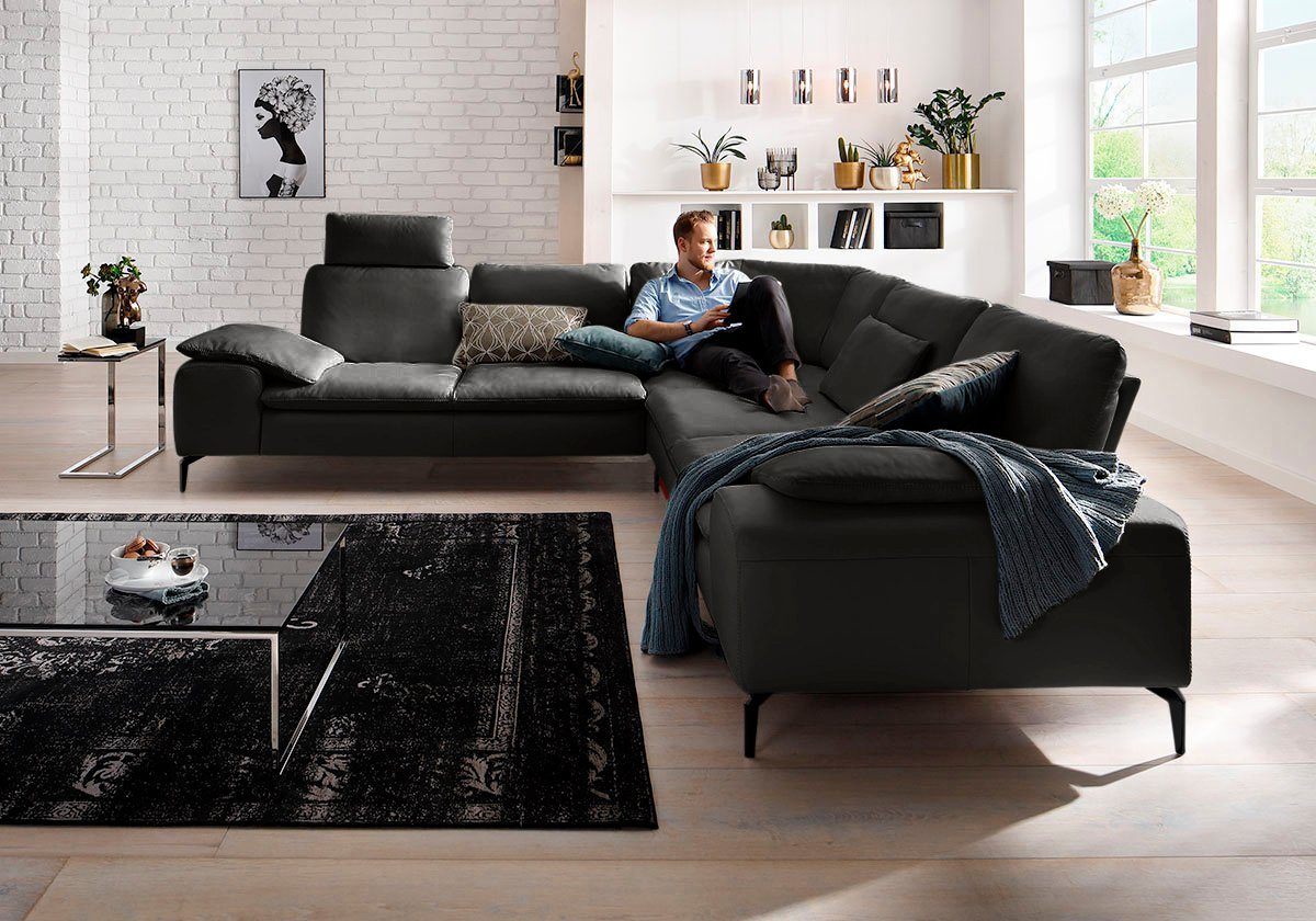 W.SCHILLIG Ecksofa valentinoo, Designsofa, elegant und bequem, L-Form, Set, mit Sitztiefenverstellung, Breite 318 cm