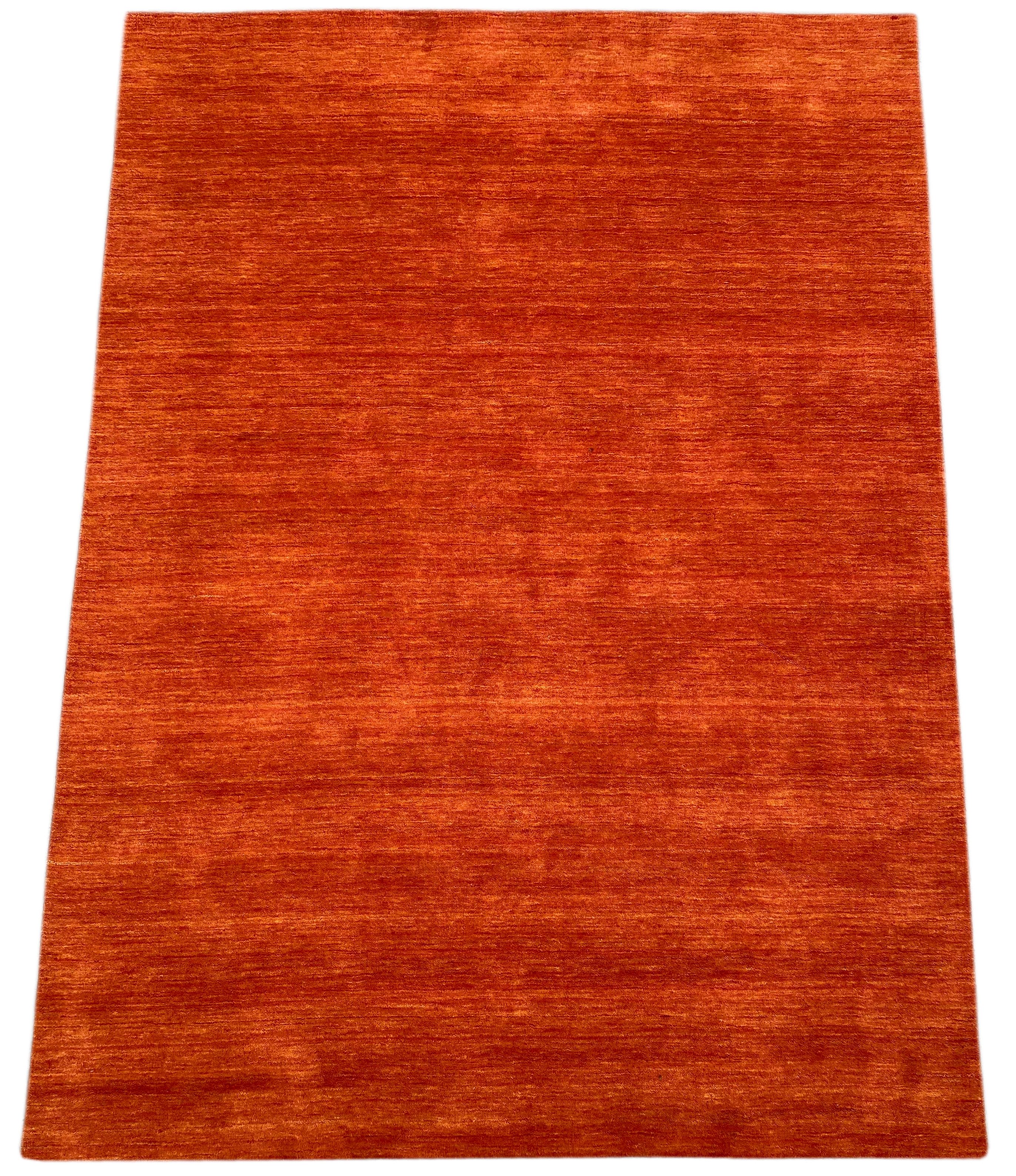 Wawa Teppich Wollteppich Terracotta Orientteppich – Handgewebt, 100 % Wolle, Orangeton U1, Höhe: 16 mm