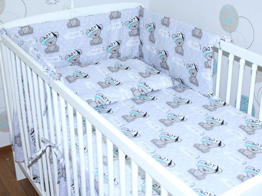 Primawela Babybettwäsche Baby Bettset - 6 teiliges Set mit Chiffon Himmel B günstig online kaufen