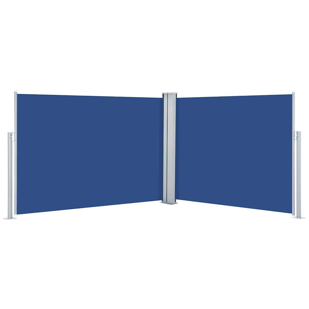 Seitenmarkise Ausziehbare Seitenmarkise Blau 120 x 1000 cm