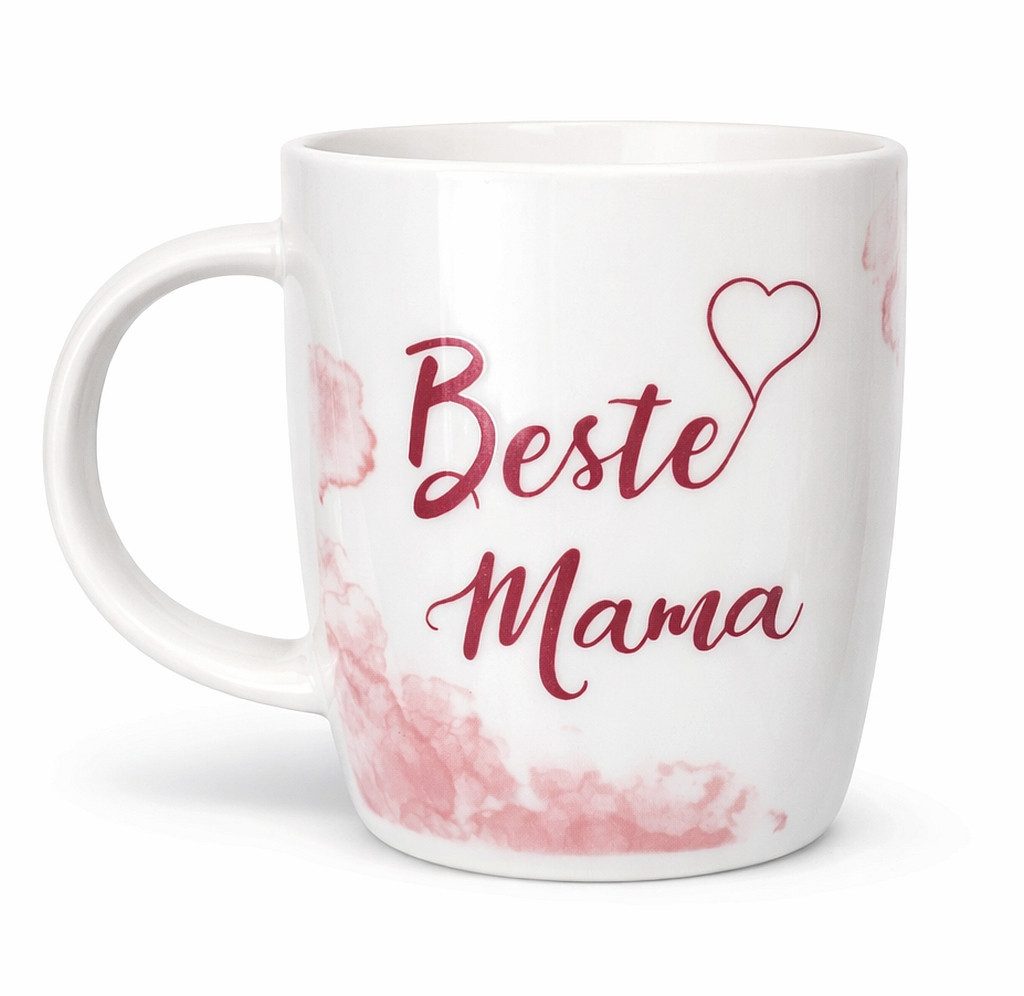 HI Tasse Becher Tasse Teetassse Kaffeetasse 400ml Geschenk HI Beste Mama 13121, Material: Porzellan