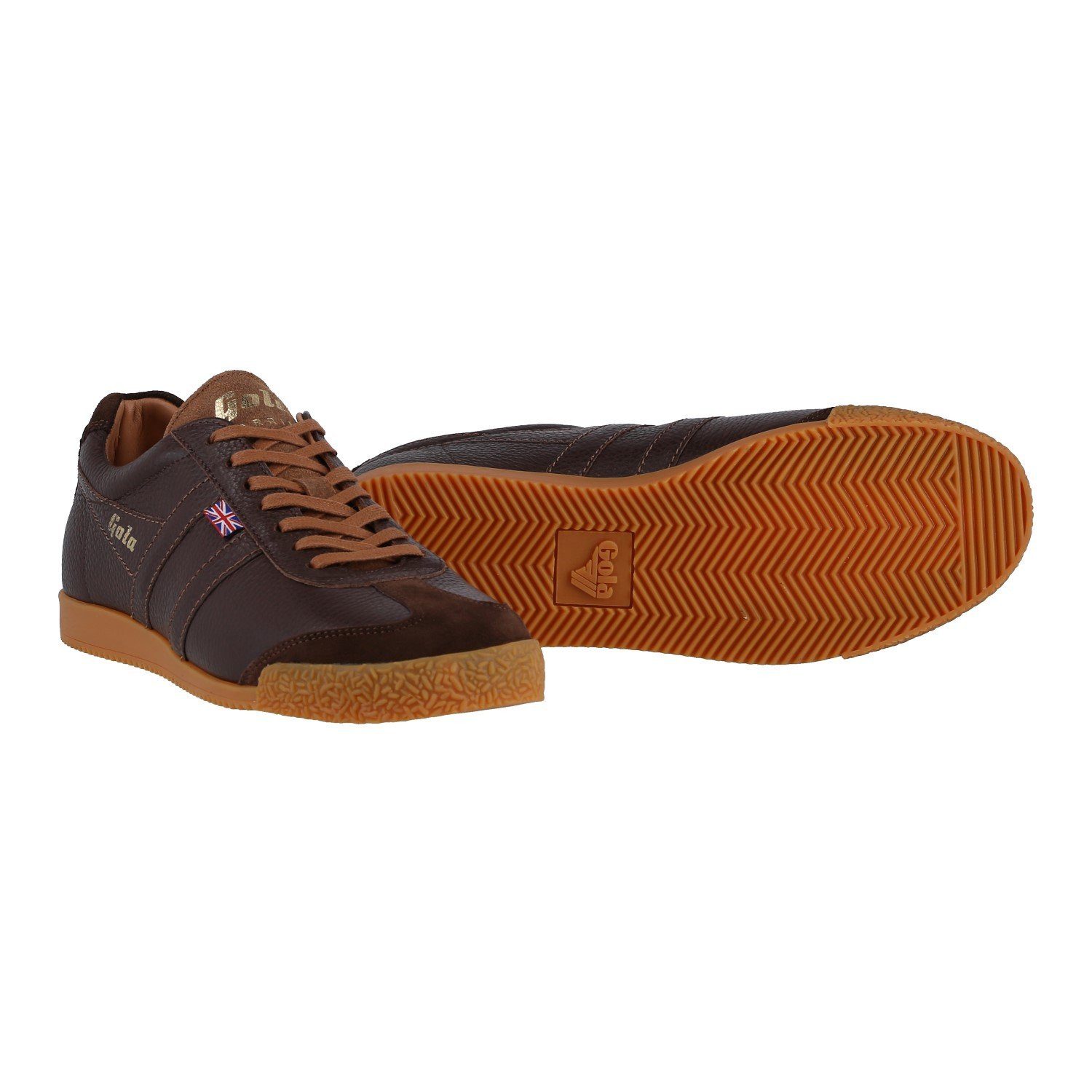 Gola Harrier Leder Windsor - Made in England - braun Herren Sneaker