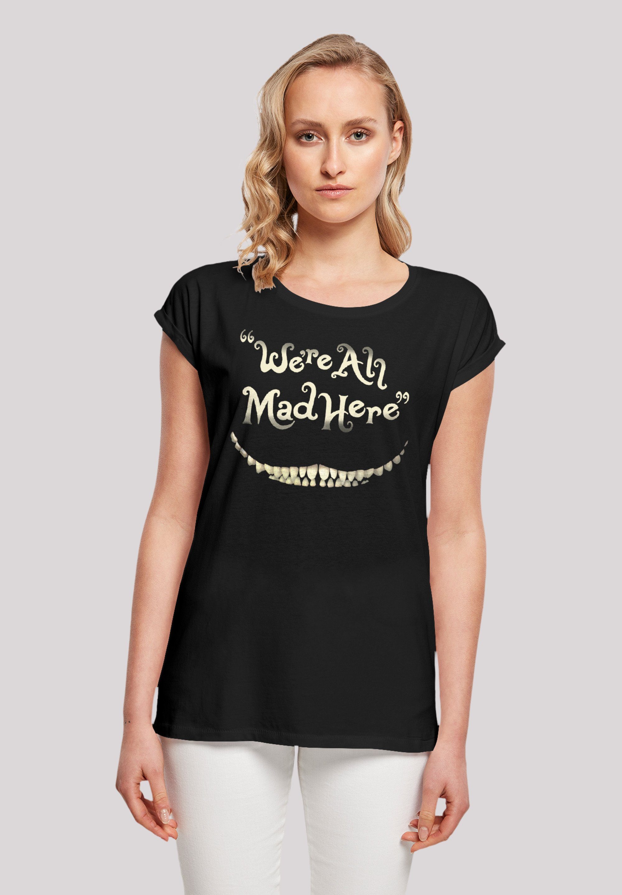 Wunderland F4NT4STIC T-Shirt Premium im Here Qualität Disney Mad Alice Smile