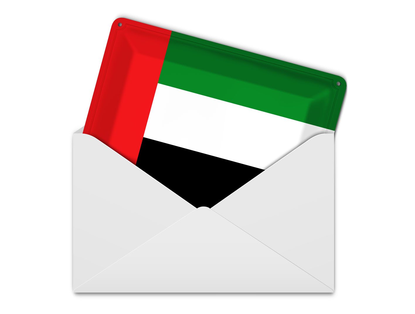 Femer GmbH Postkarte Flagge Vereinigten Arabischen Emirate 14x10 cm, unfrankiert