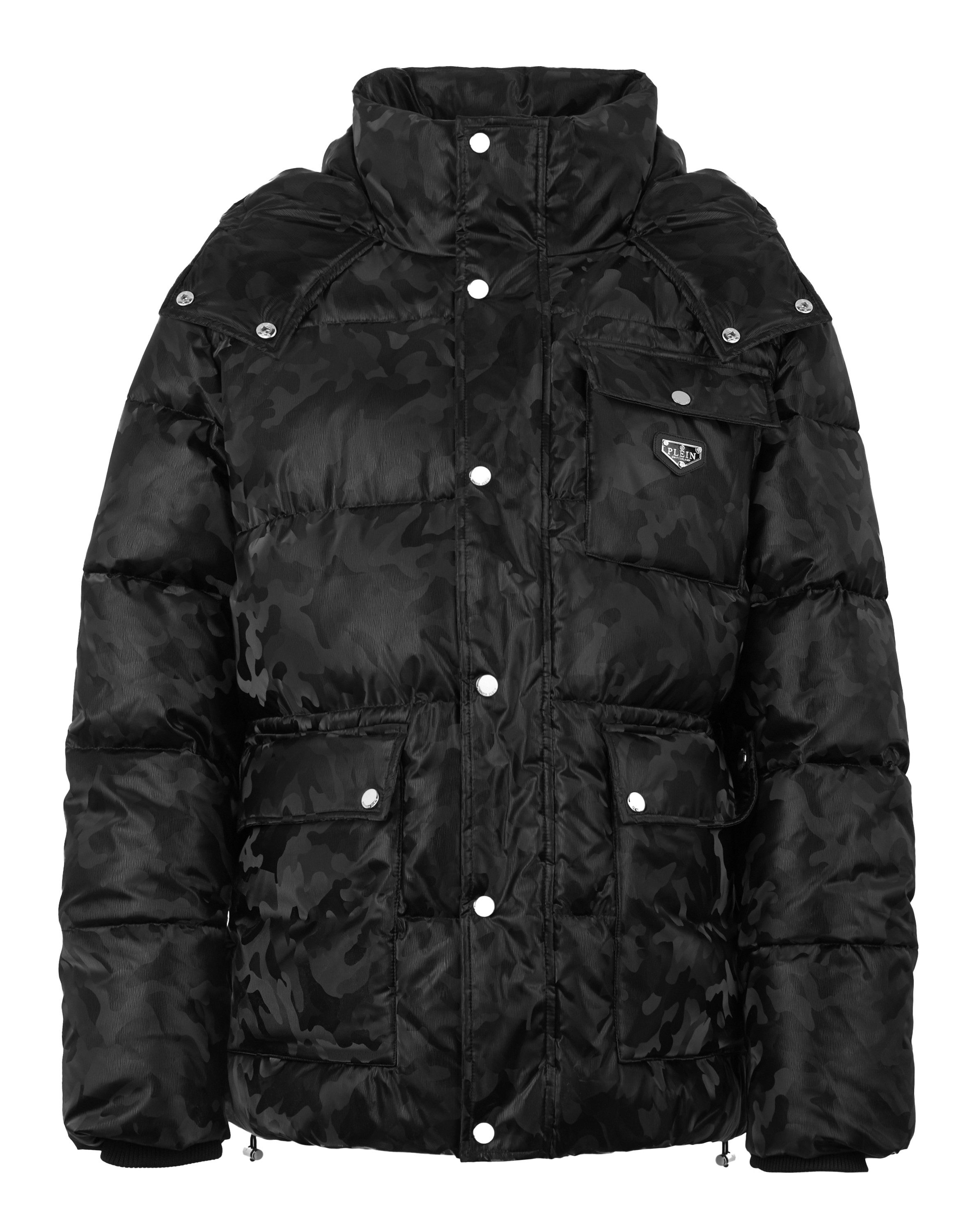 PHILIPP PLEIN Winterjacke Shiny Nylon Puffer Jacket Camouflage