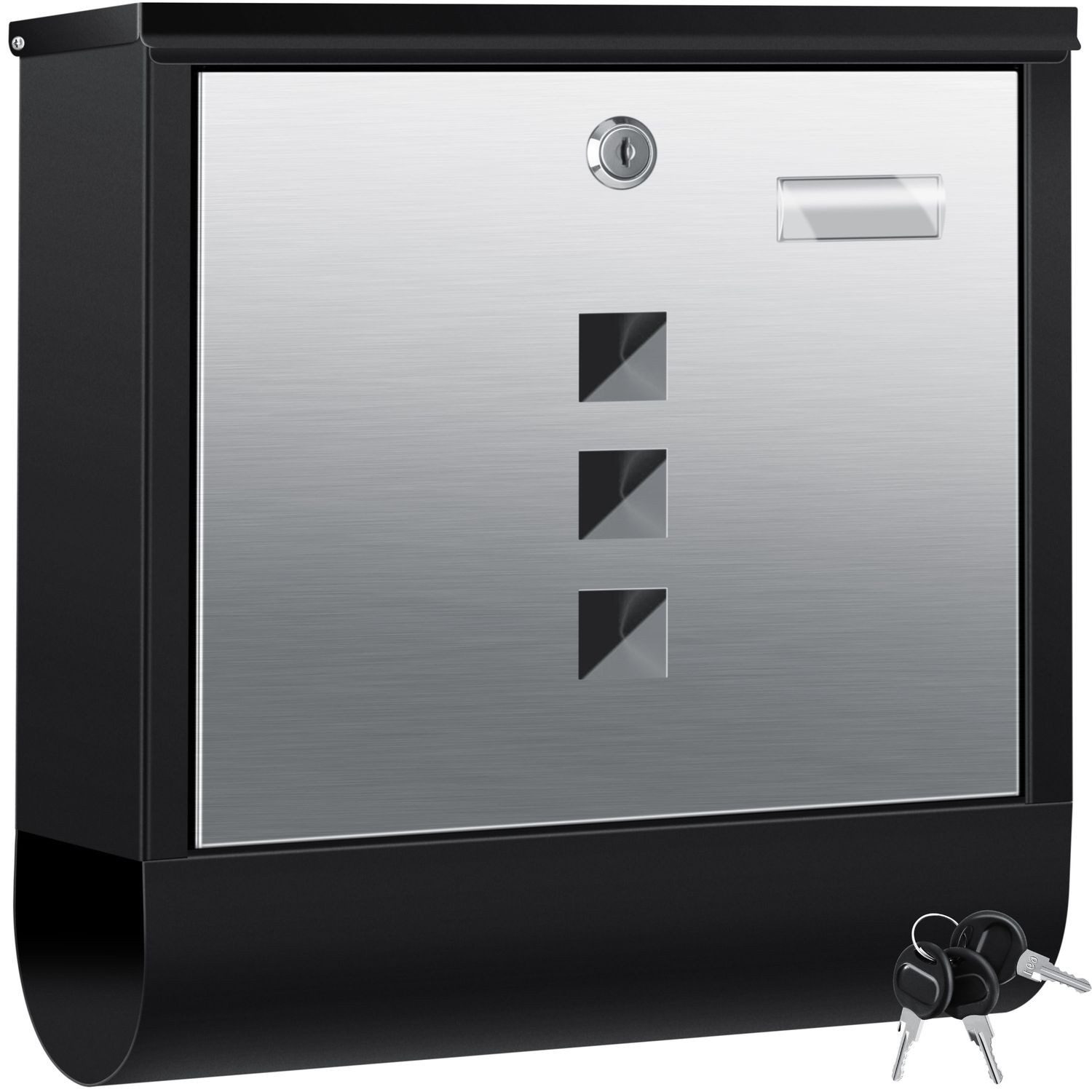 KESSER Briefkasten, aus Edelstahl mit Zeitungsfach Namensschild Sichtfenste günstig online kaufen