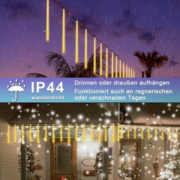 Clanmacy LED-Lichterkette LED Meteorschauer Partydeko Lichterkette Eiszapfen Weihnachten