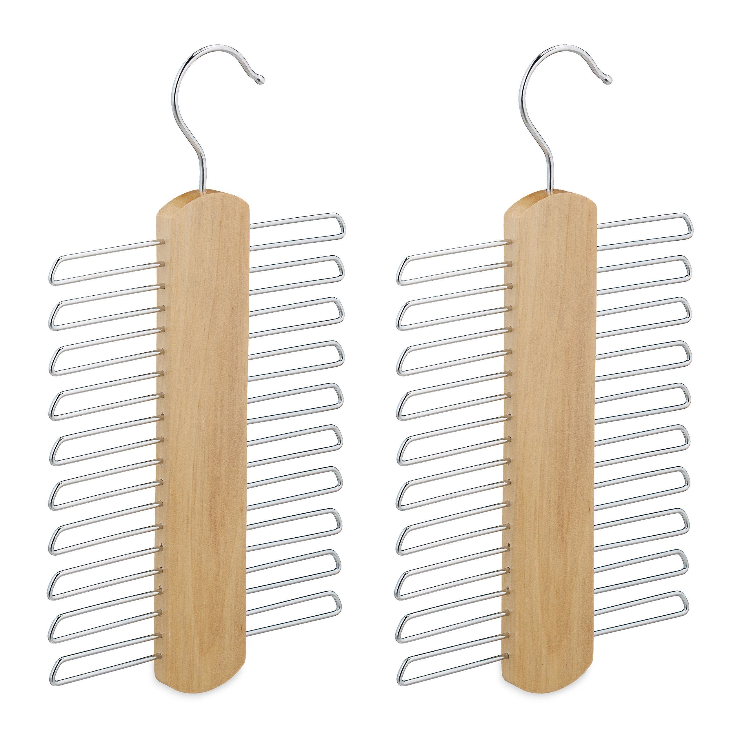 Krawattenhalter 2 x Krawattenbügel aus Holz