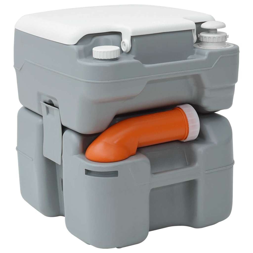 vidaXL Campingtoilette Camping-Toilette Grau 41,5 x 36,5 x 42 cm, (1-St)