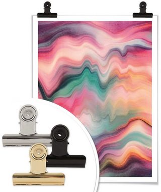 Wall-Art Poster Regenbogen Marmor, Landschaften (1 St), Poster ohne Bilderrahmen