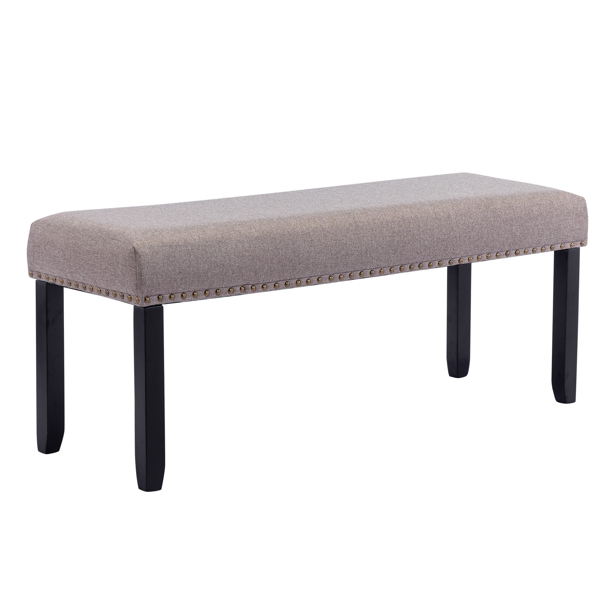 Duhome Hockerbank, Sitzbank Flur, Gepolstert Polsterbank mit Leinen Bettbank Fußhocker