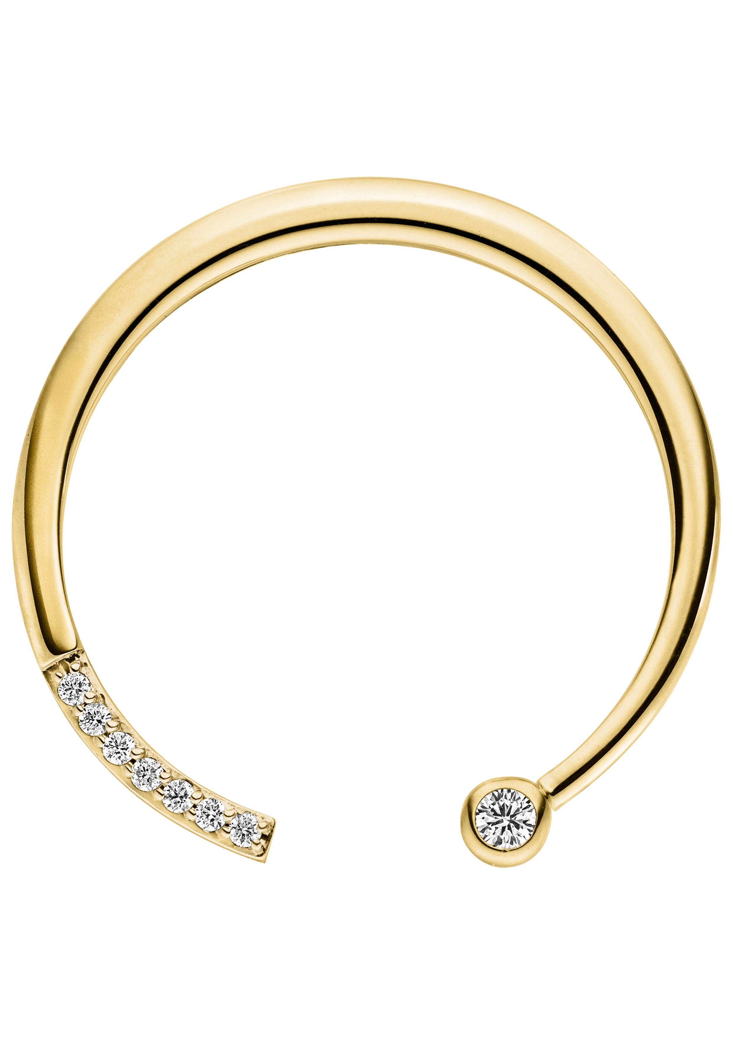 JOBO Kettenanhänger, 585 Gold mit 8 Dia...