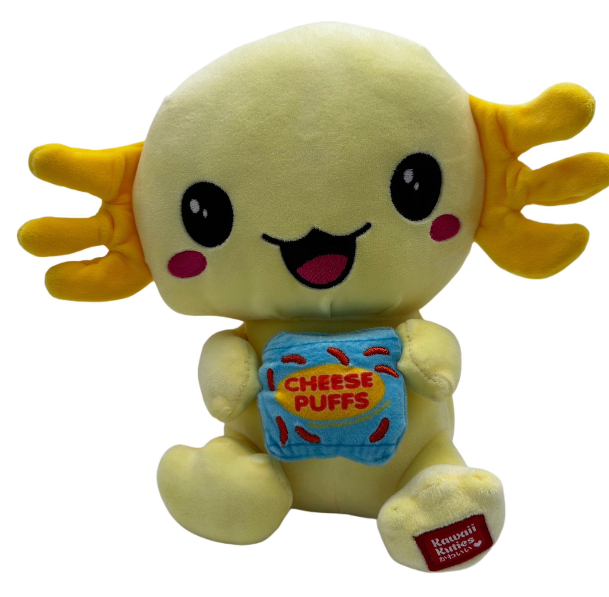 Kawaii Kuscheltier Axolotl Kuscheltier Echse Molch Figur Plüsch 24 cm Plüsch gelb (1-St), Axolotl Plüschtier Molch Kuscheltier Figur Plüschtier Wassertier