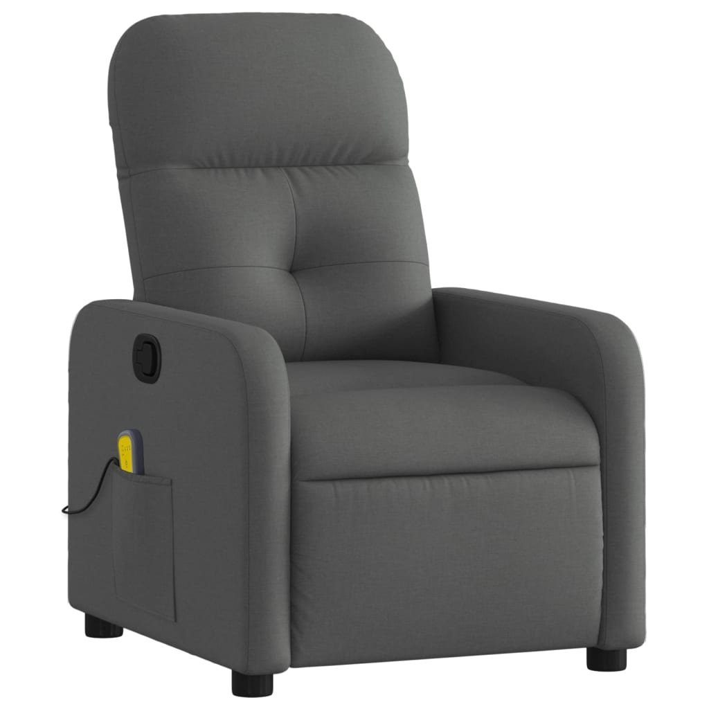 vidaXL Sessel Massagesessel Dunkelgrau Stoff (1-St) günstig online kaufen