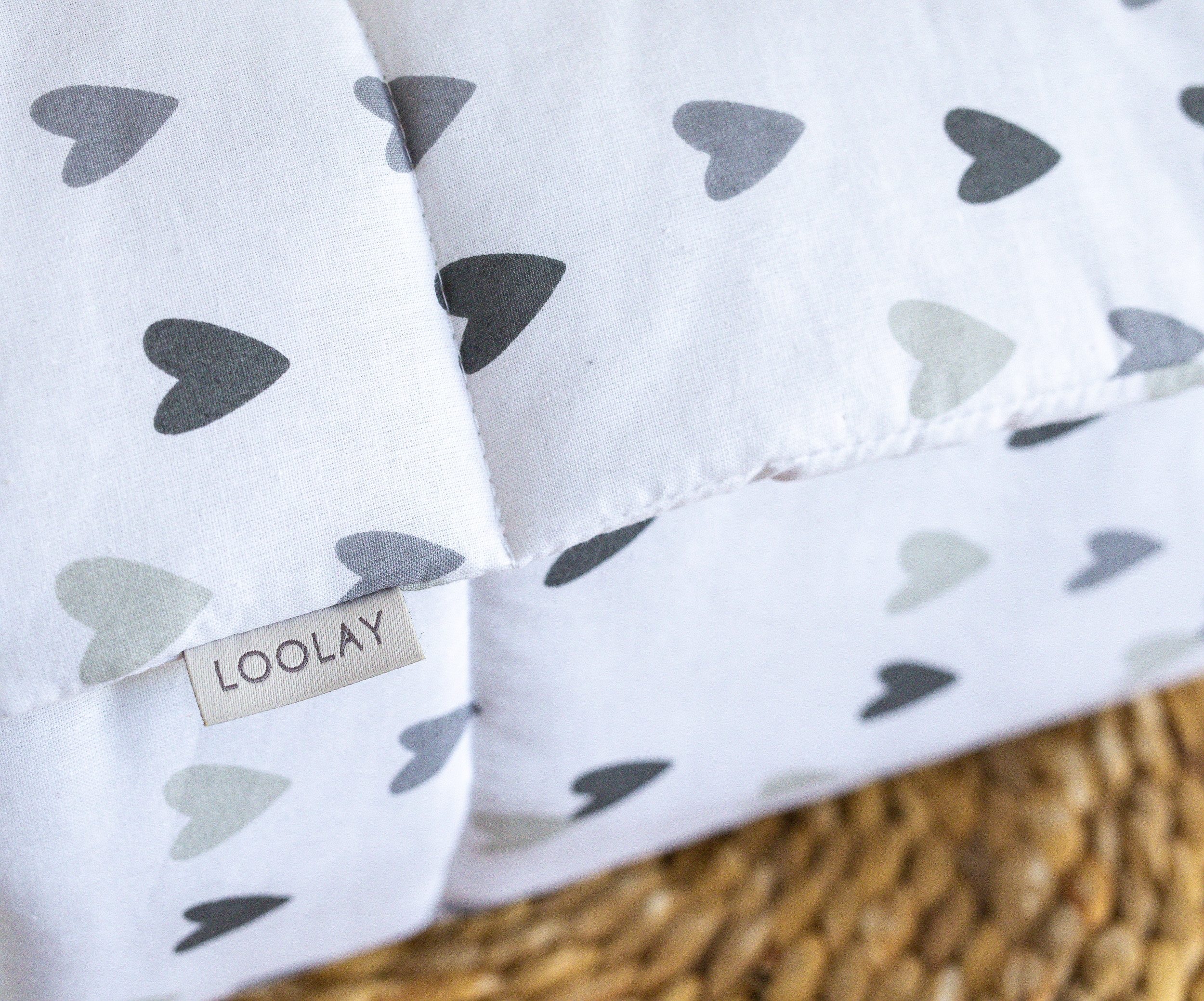 Loolay Bettnestchen 2026 TREND Muster Babybett BETTUMRANDUNG 420, 360, 210, 180 x 30cm, (Neugeborene Baby Erstausstattung PREMIUM Geschenk HASE, ROSE, IGEL, Babybett Umrandung Kopfschutz Nestchen Babynest für Mädchen und Junge), 100% Europäische Stoffe und Kleinserien-Nähen! Geschenk!