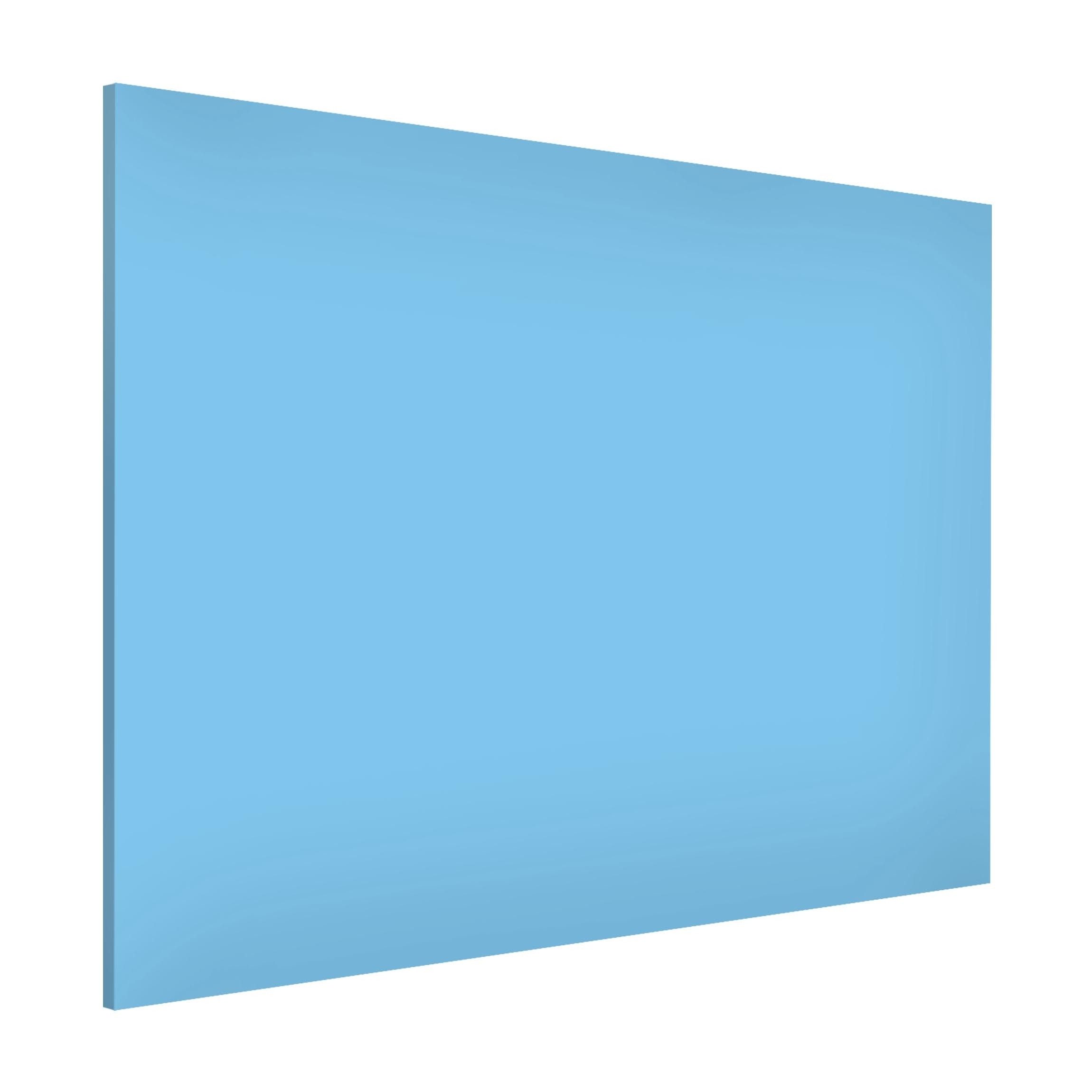 Bilderdepot24 Magnettafel Küche blau Colour Light Blue, (1-tlg., Magnetboard Pinnwand für die Wand - metallische Tafel für Magnete), Magnetwand groß mit Motiv Büro Memoboard magnetisch Hochformat