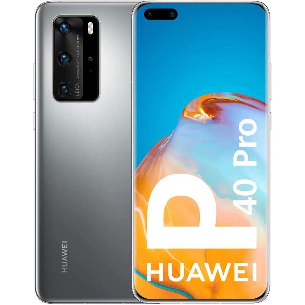 Huawei P40 Pro / GB - 256 Speicherplatz, Zoll, GB 8 Smartphone 256 50 GB 5G (6,6 Smartphone - silver frost Kamera) MP