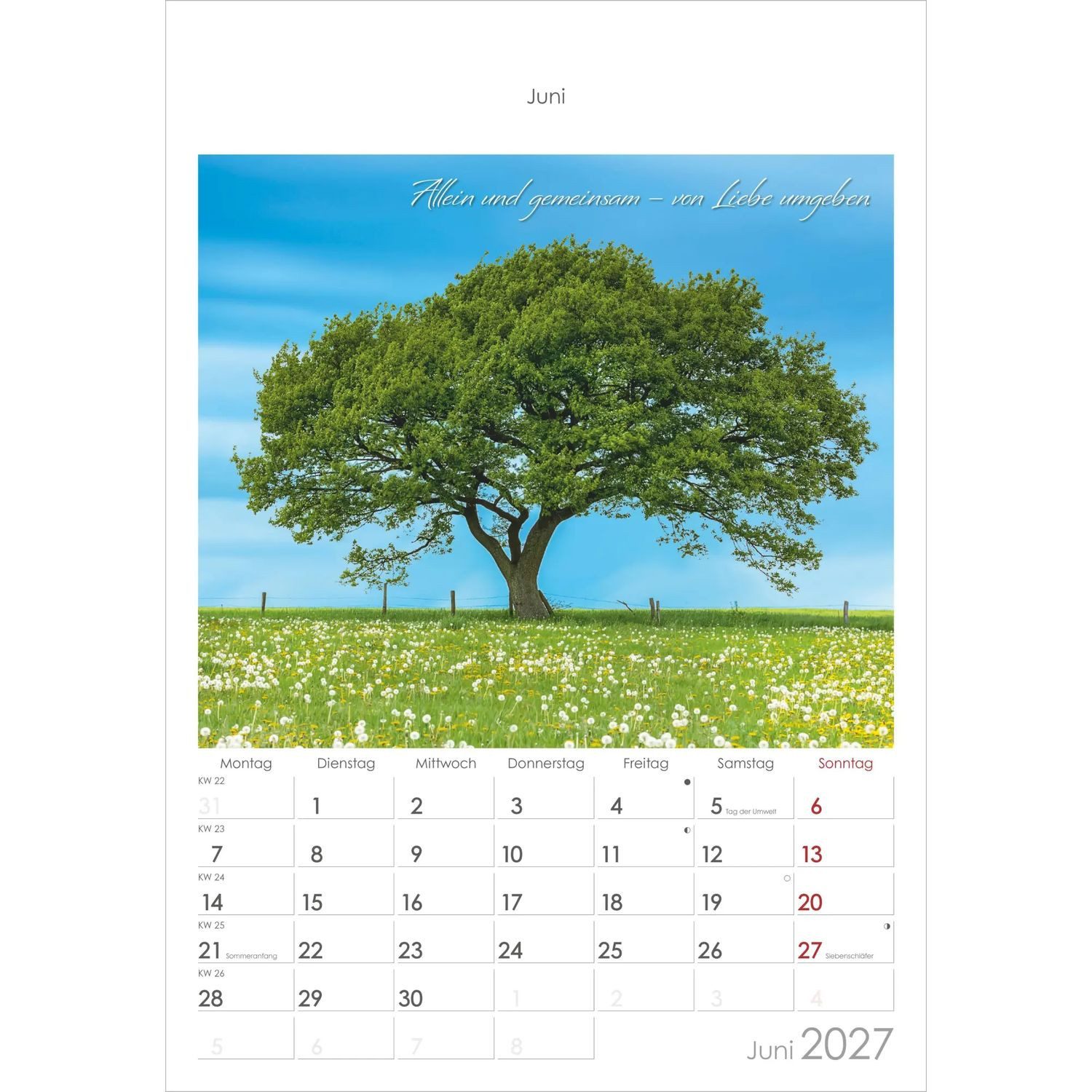 Wandkalender Auszeit für die Seele 2027 – Bild 4 von 5