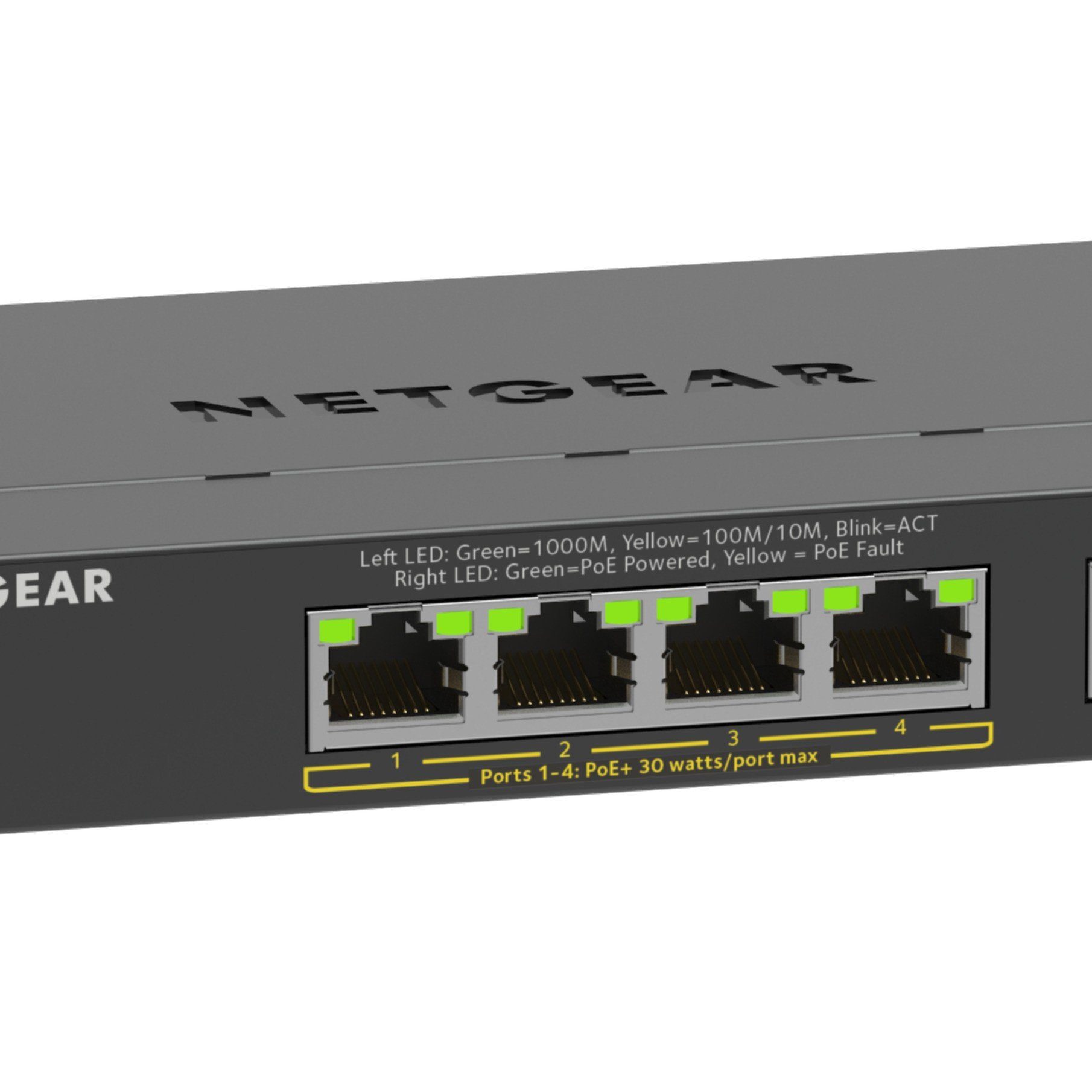 NETGEAR 5-Port Gigabit Ethernet High-Power PoE+ Plus Switch Netzwerk-Switch