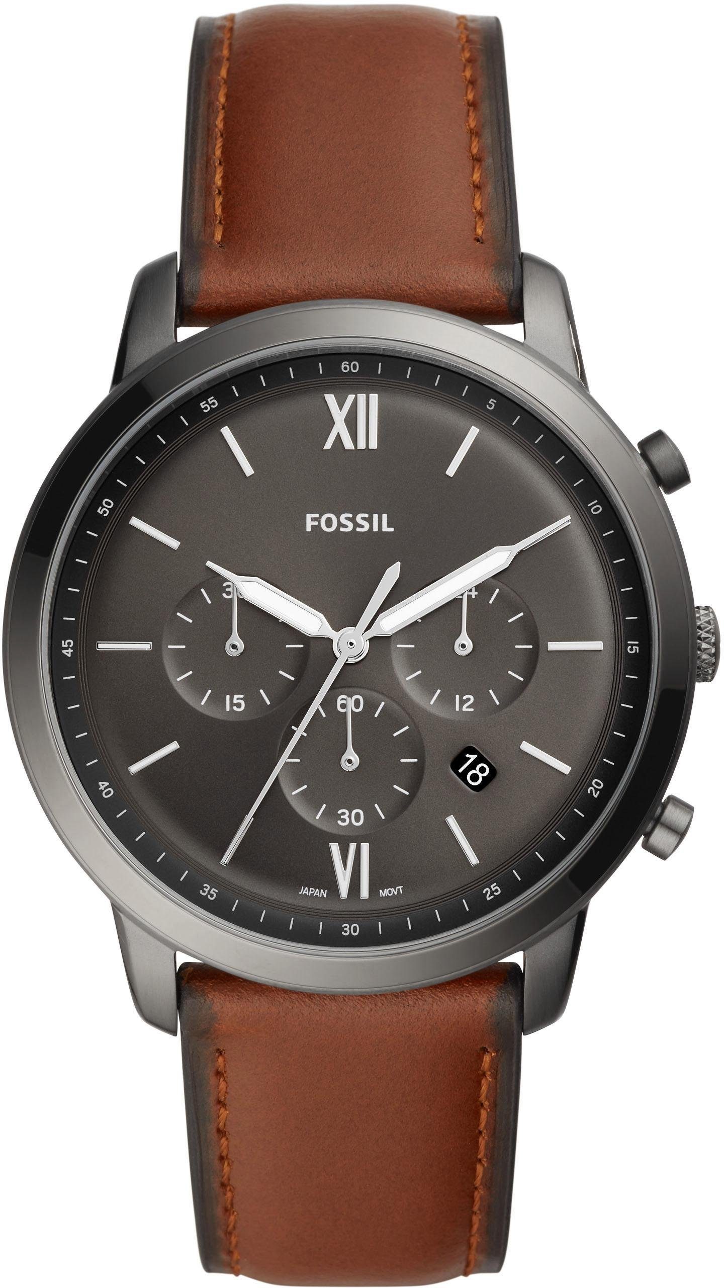 Fossil Chronograph NEUTRA FS5512, Quarzuhr, Armbanduhr, Herrenuhr, Stoppfun günstig online kaufen