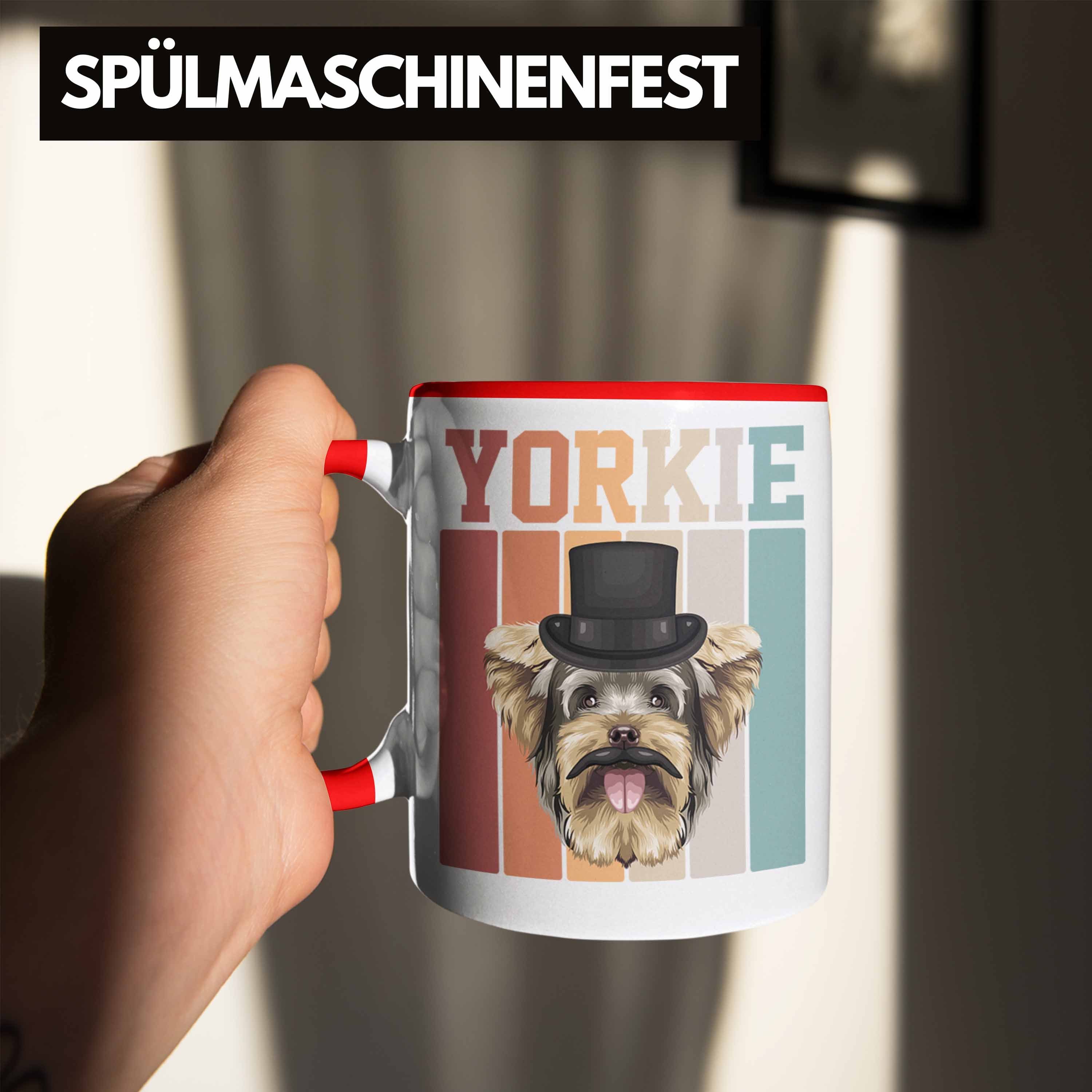 Geschenk Tasse Retro Geschenkidee Vina Tasse Yorkie Besitzer Trendation Spruch Lustiger Rot