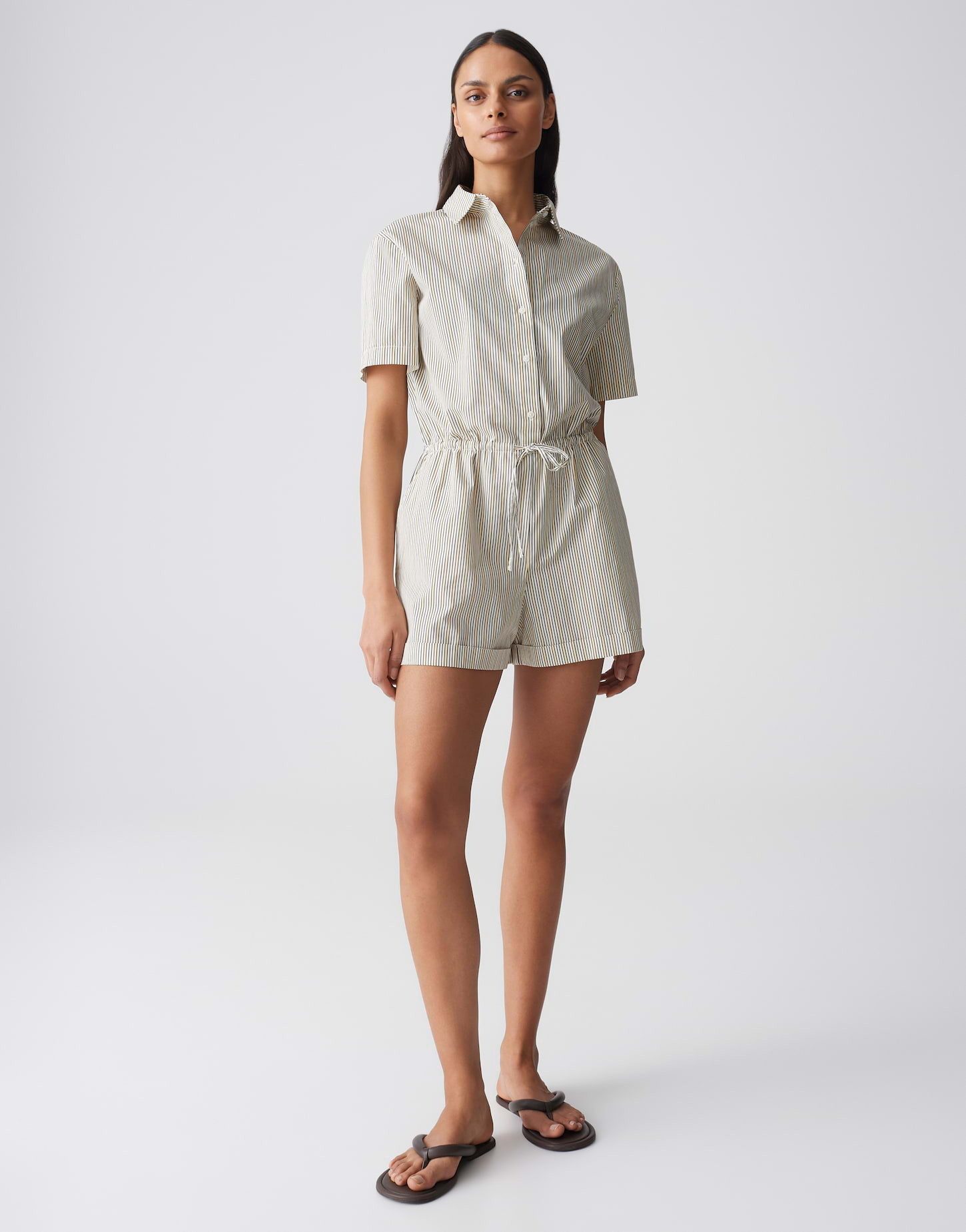 OPUS Jumpsuit Malbah resort Der Aufschlag am Saum wirkt modern und unkompliziert