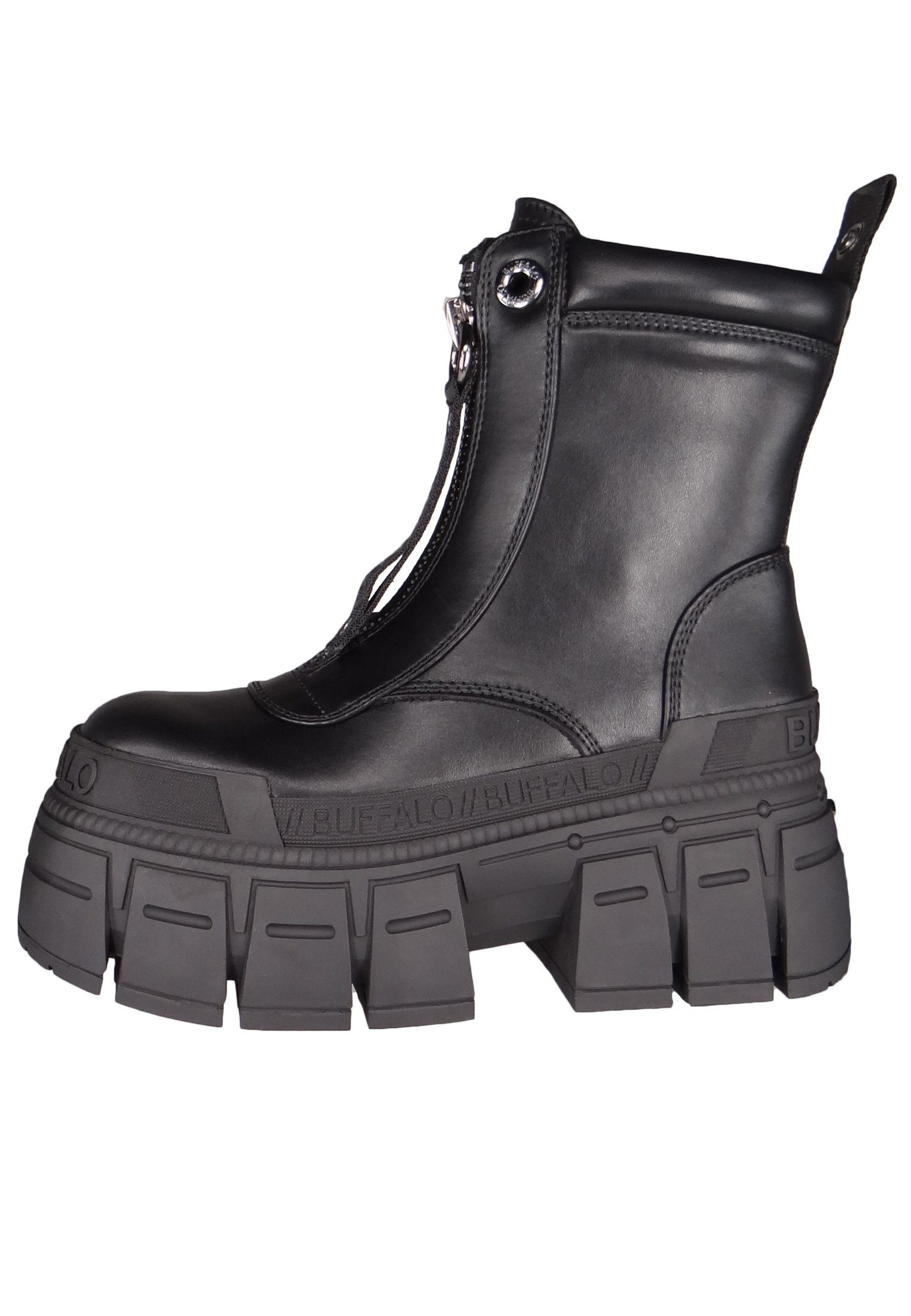 Buffalo 1622350 GOSPHER ZIP Vegan Black Stiefelette