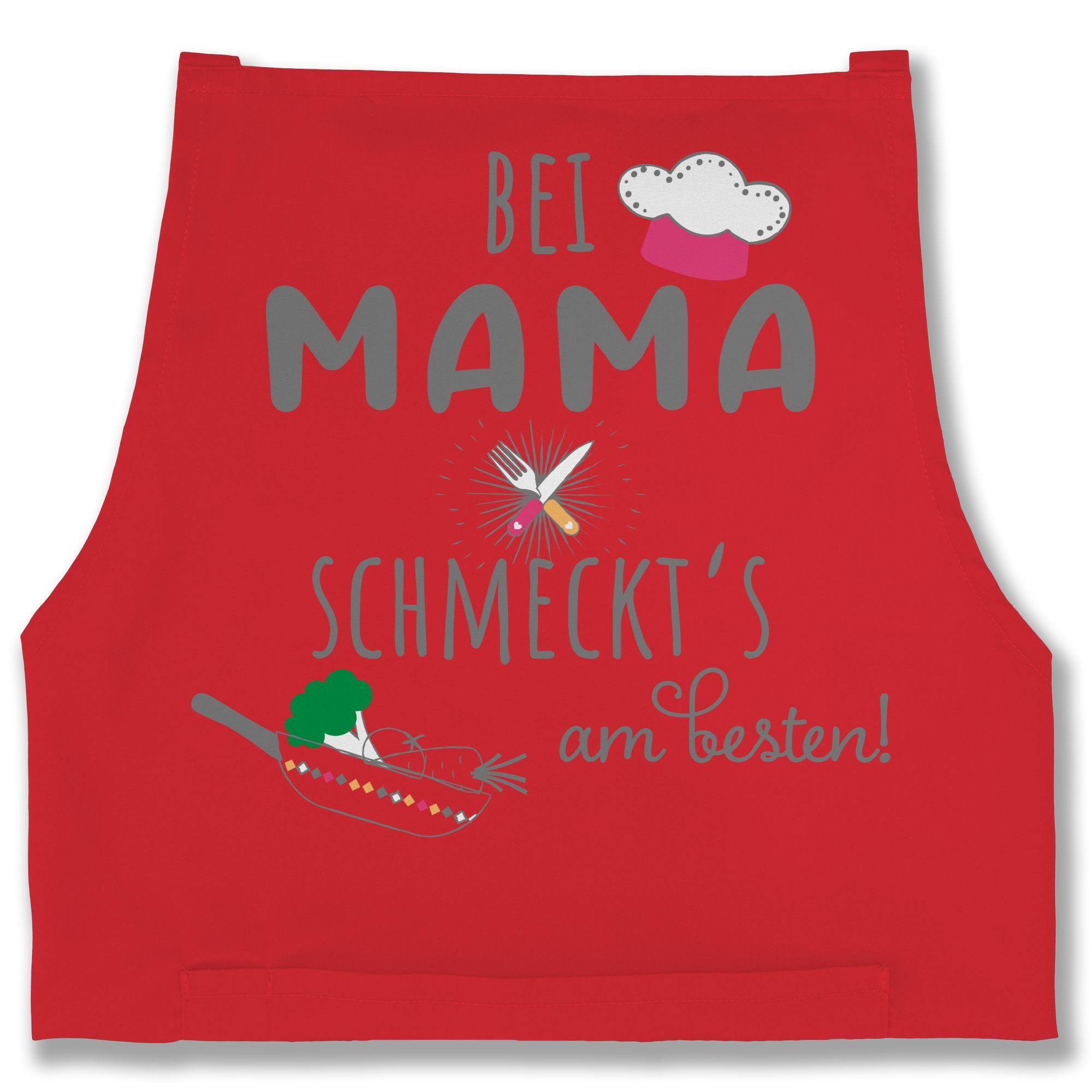 Shirtracer Kochschürze Kochschürze bei Mama schmeckts günstig online kaufen