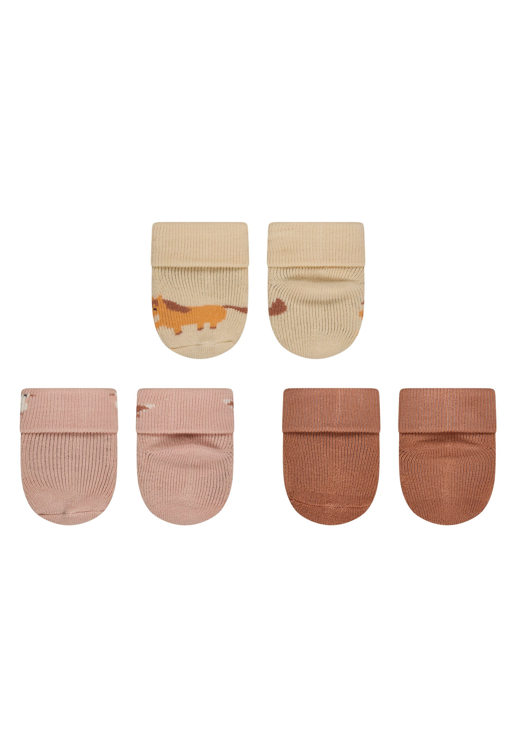 Sterntaler® Feinsöckchen Erstlingssocken 3er-Pack Pferd (3-Paar, 3er-Pack) Erstlingssocken 3erPack, Umschlag, Innenfrottee, hoher Baumwollanteil