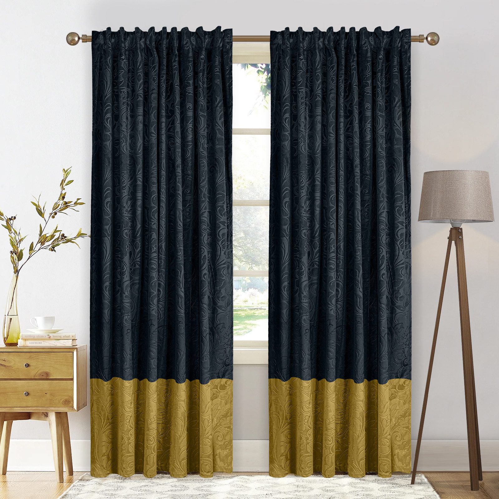 LMaxhome Gardine Samt Zerkleinert Velvet Vorhang günstig online kaufen
