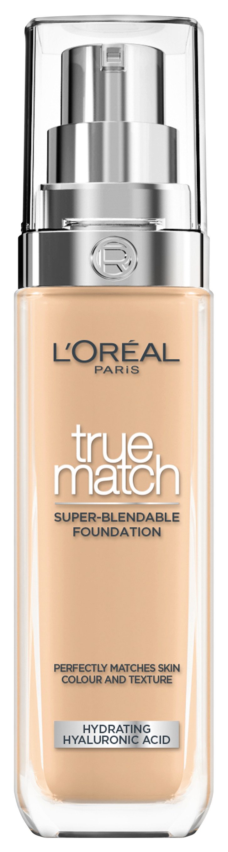 L'ORÉAL PARIS Foundation TRUE MATCH FOUNDATION, lässt sich mühelos verblenden, ohne sichtbare Ränder zu hinterlassen