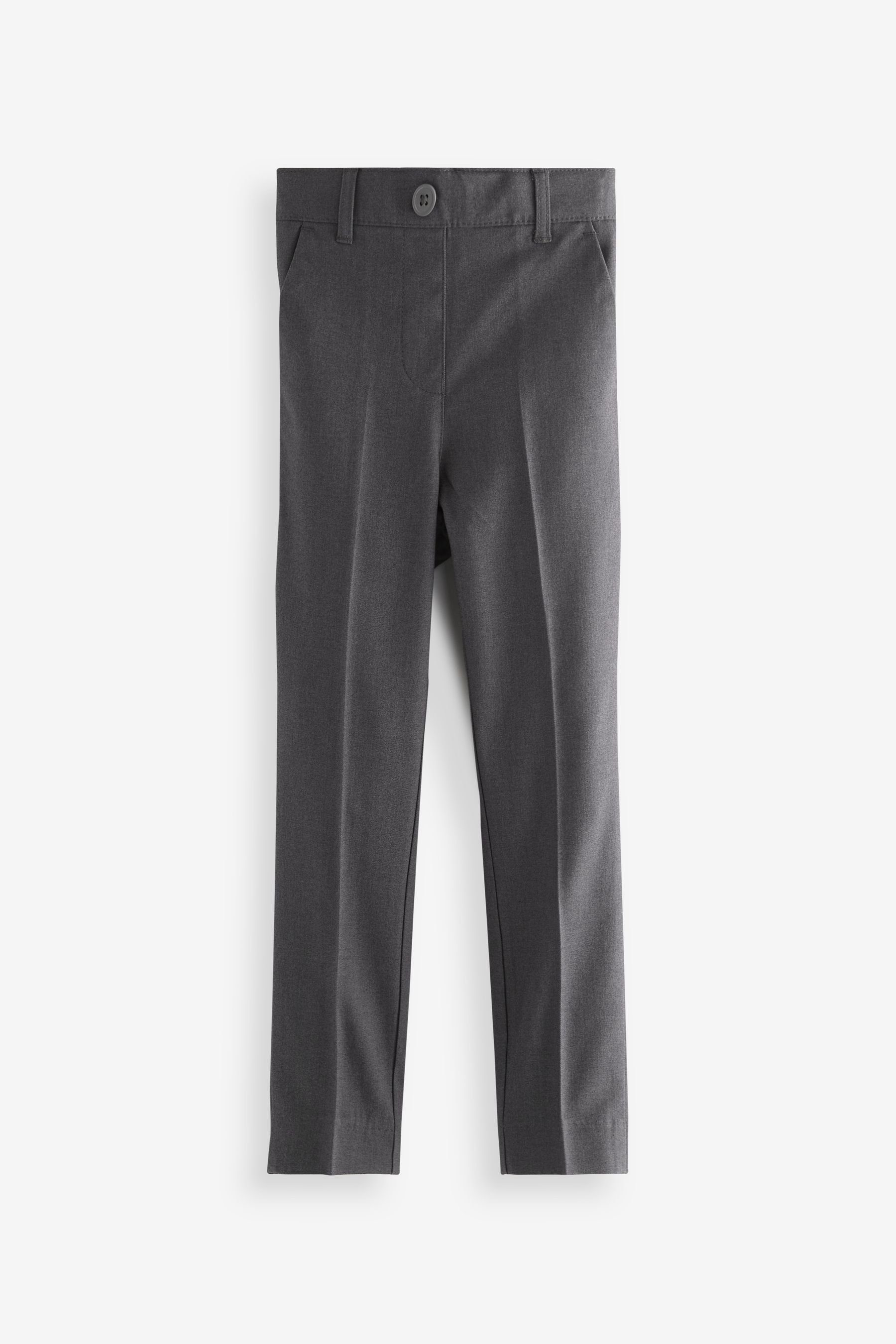 Next Schlupfhose Schulhose ohne Bundfalte mit Schlupfbund (1-tlg) Grey