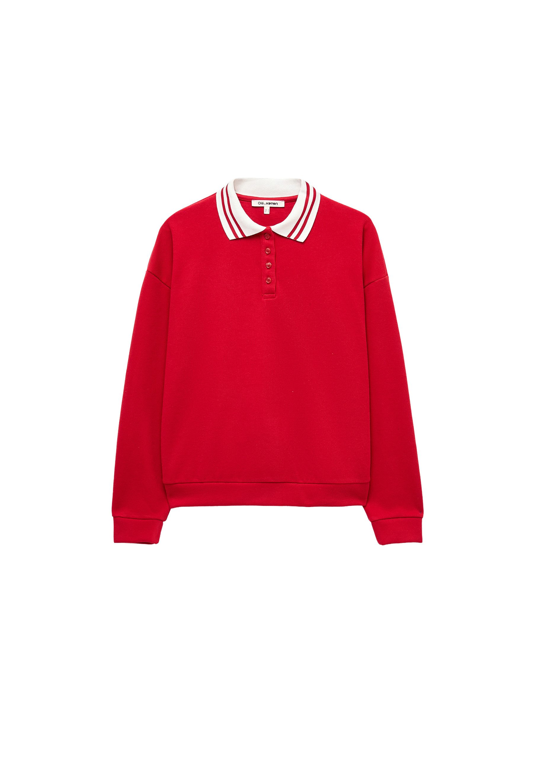 Koton Sweatshirt Koton Baumwoll Polo-Sweatshirt Relax Fit