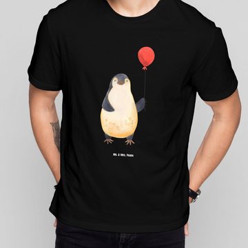 Mr. & Mrs. Panda T-Shirt Pinguin Luftballon - Schwarz - Geschenk, Kind, Kirmes, Glück, Neustar (1-tlg)