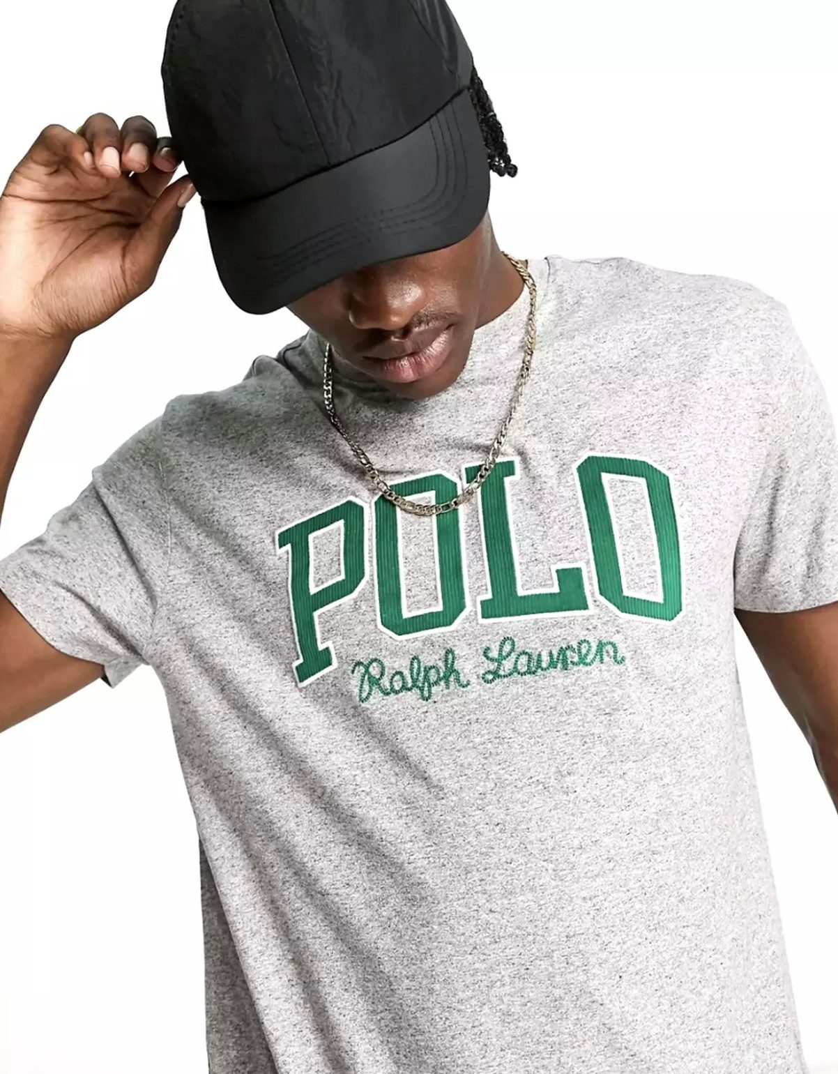 Polo Ralph Lauren T-Shirt 90s Big Logo Retro Classic Fit 90s Großer Collegiate-Logo-Aufdruck auf der Brust
