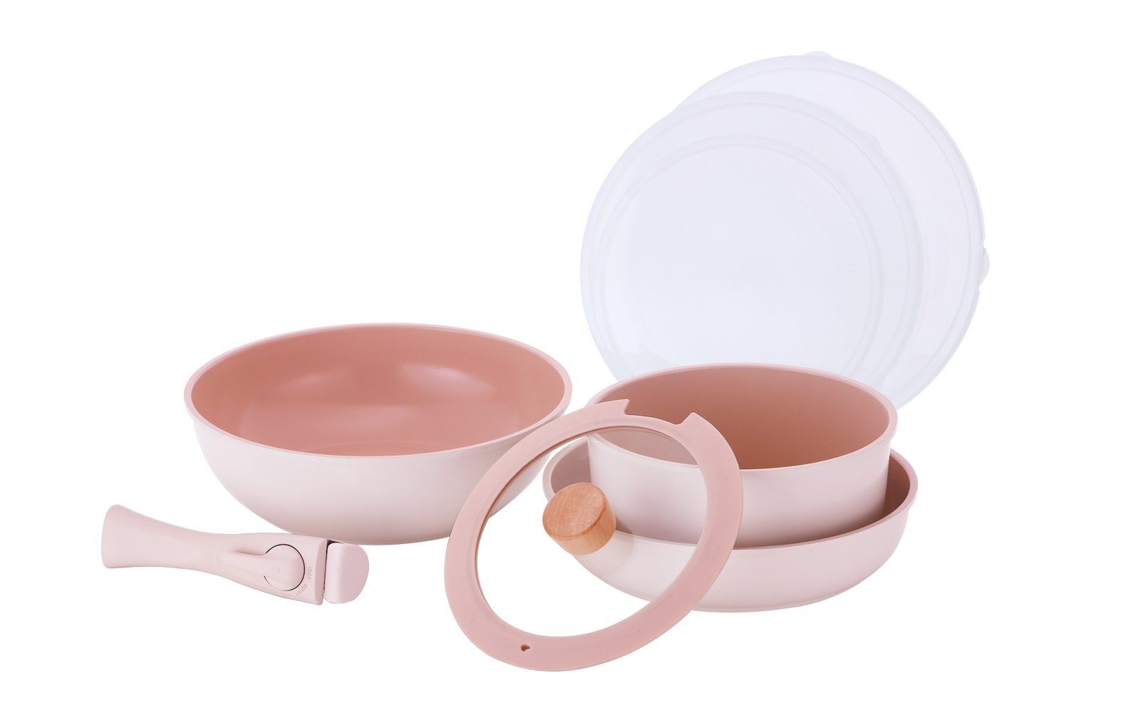 NEOFLAM® Сковороды-Set MIDAS Plus 8 tlg. Set - Pink, (8-tlg)