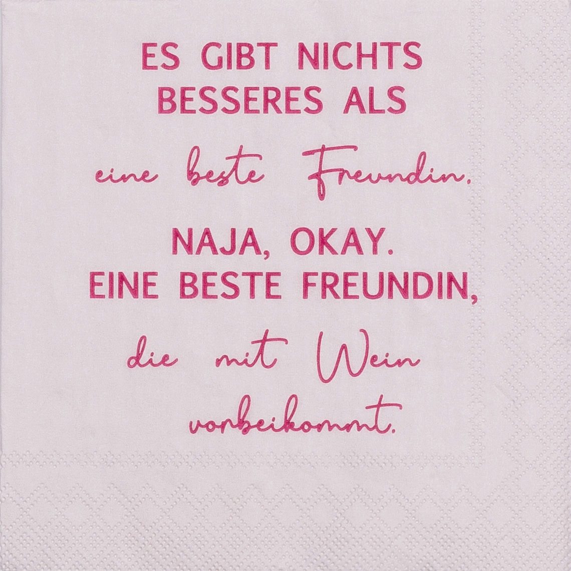 Räder Design Papierserviette Cocktailservietten 25x25 cm " Es gibt nichts besseres als beste Freund