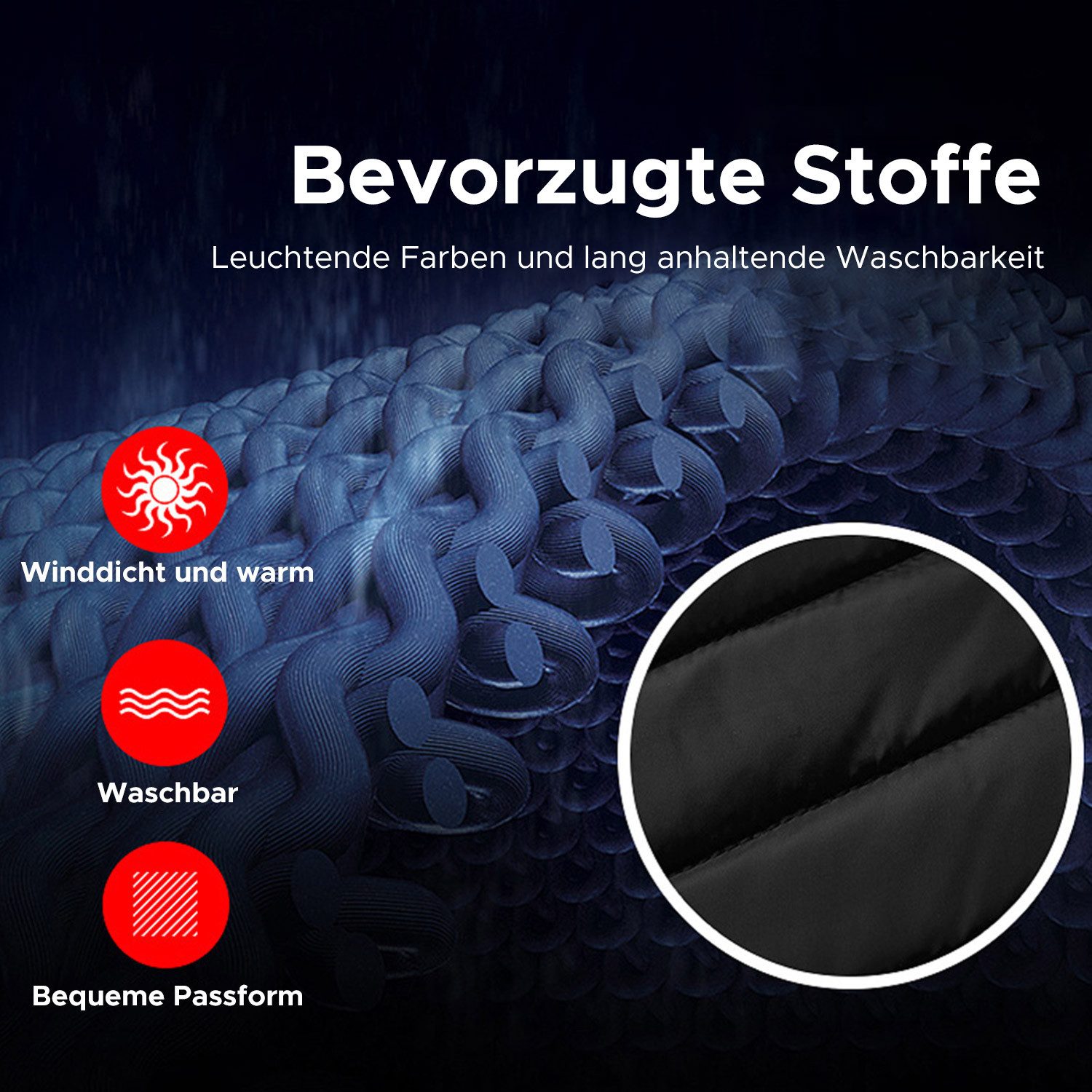 Refttenw Funktionsweste gefütterte Heizweste Beheizbare Weste mit einstellbar 3 Stufen 9 Heizzonen (unabhängige steuerung beim Bauch- und Rückenbereich)