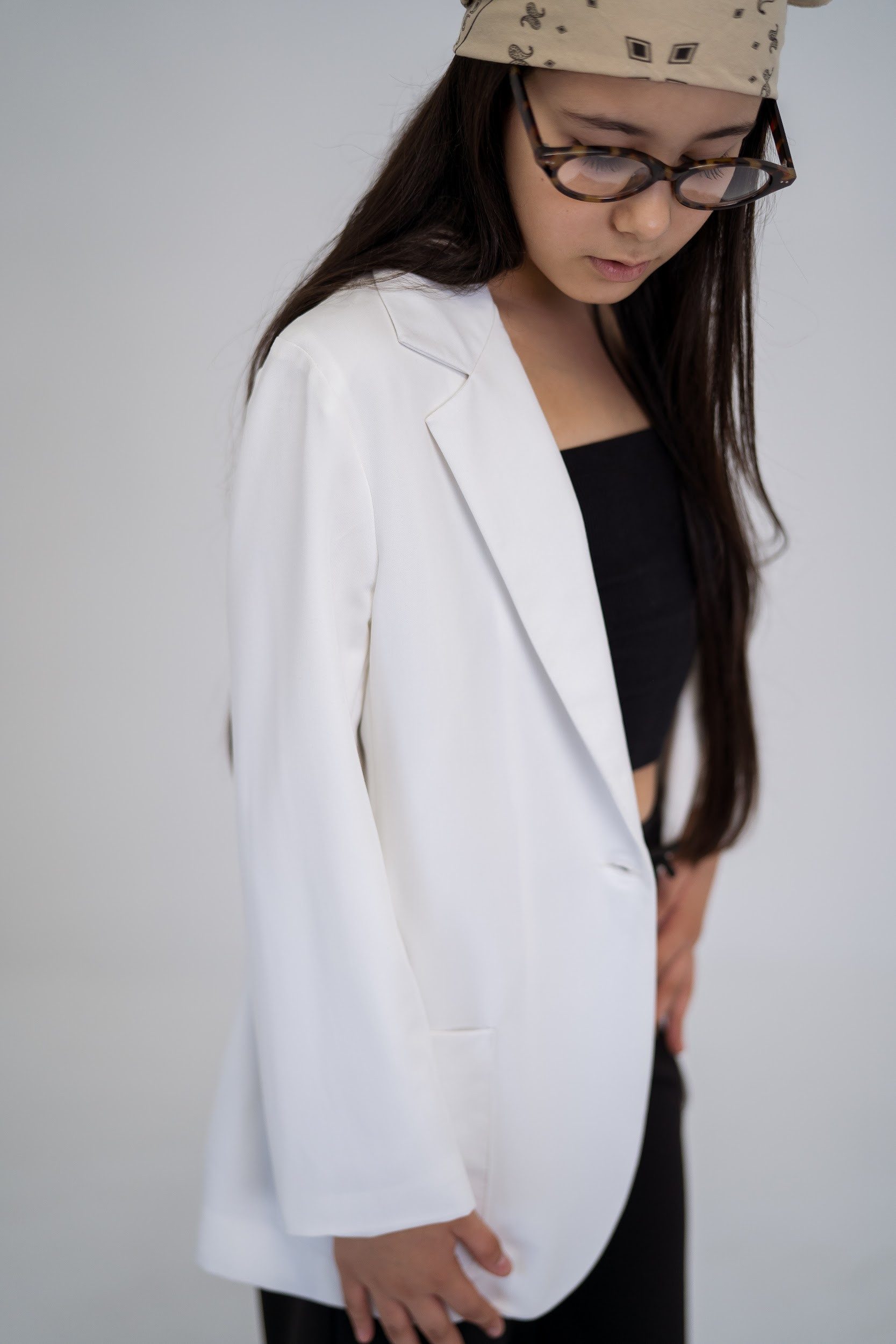 LEMONI Longblazer Langer Oversize-Blazer für Mädchen mit Reverskragen