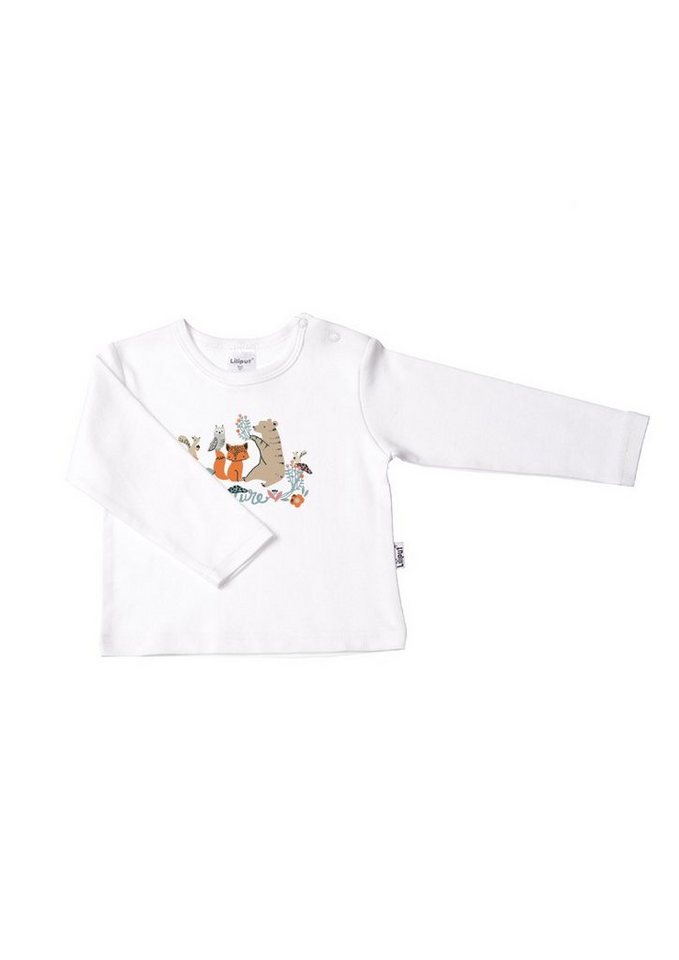 Liliput Langarmshirt aus Bio-Baumwolle, Verspielter Tier-Print auf der  Front als kleiner Hingucker