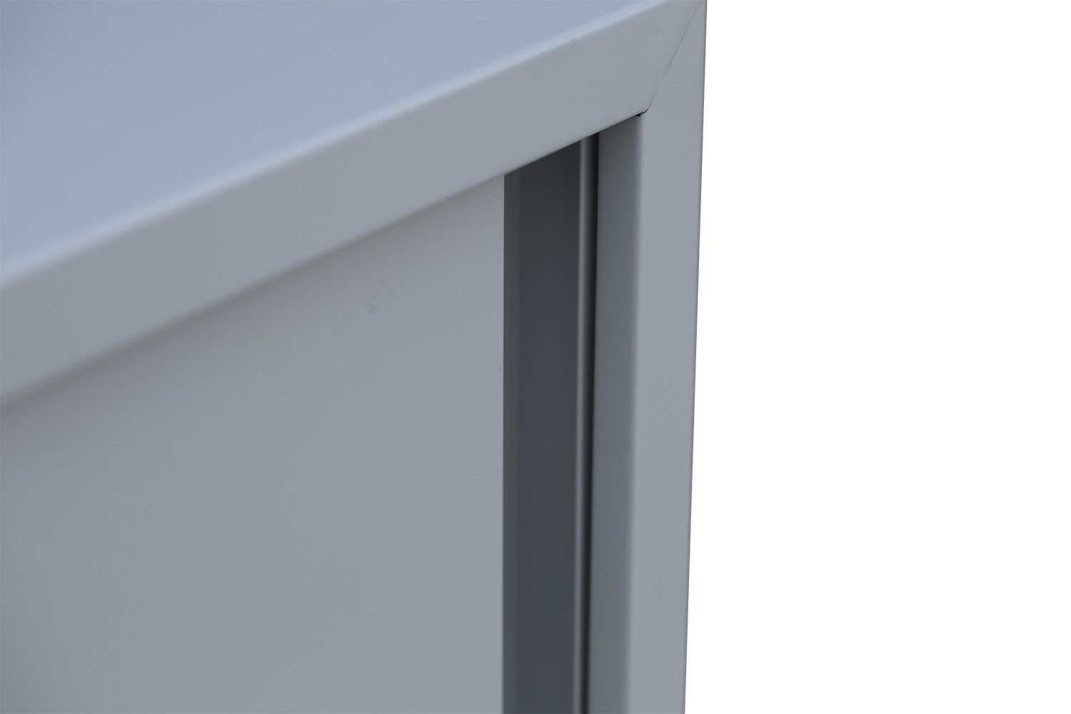 Steelboxx Schiebetürenschrank Sideboard und Aktenschrank Montage - Schwebetürenschrank montiert verschweißt (1-St) keine erforderlich Komplett 75x120x45cm