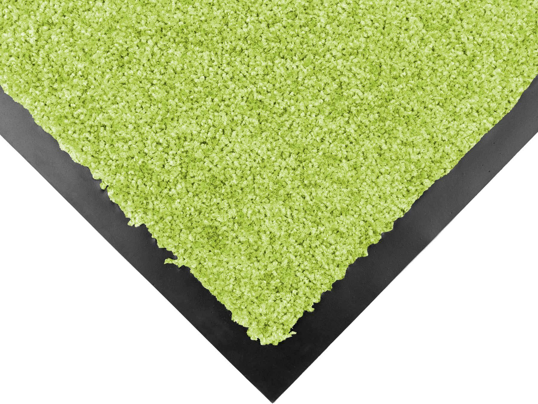 grün Fußmatte 8,5 Schmutzfangmatte, in große Höhe: Farbauswahl, mm, waschbar rechteckig, Textil, CLEAN, Primaflor-Ideen