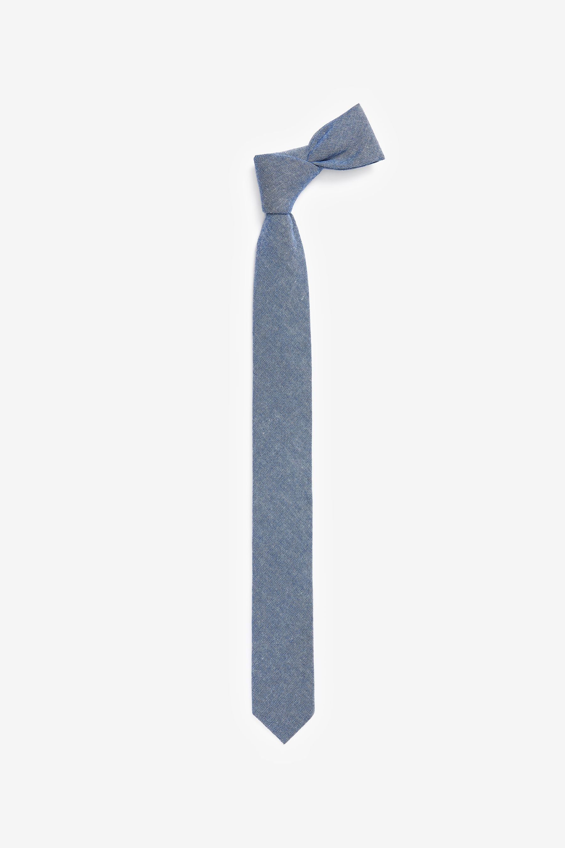 Chambray Krawatte Unifarbene (1-St) Blue Krawatte Next