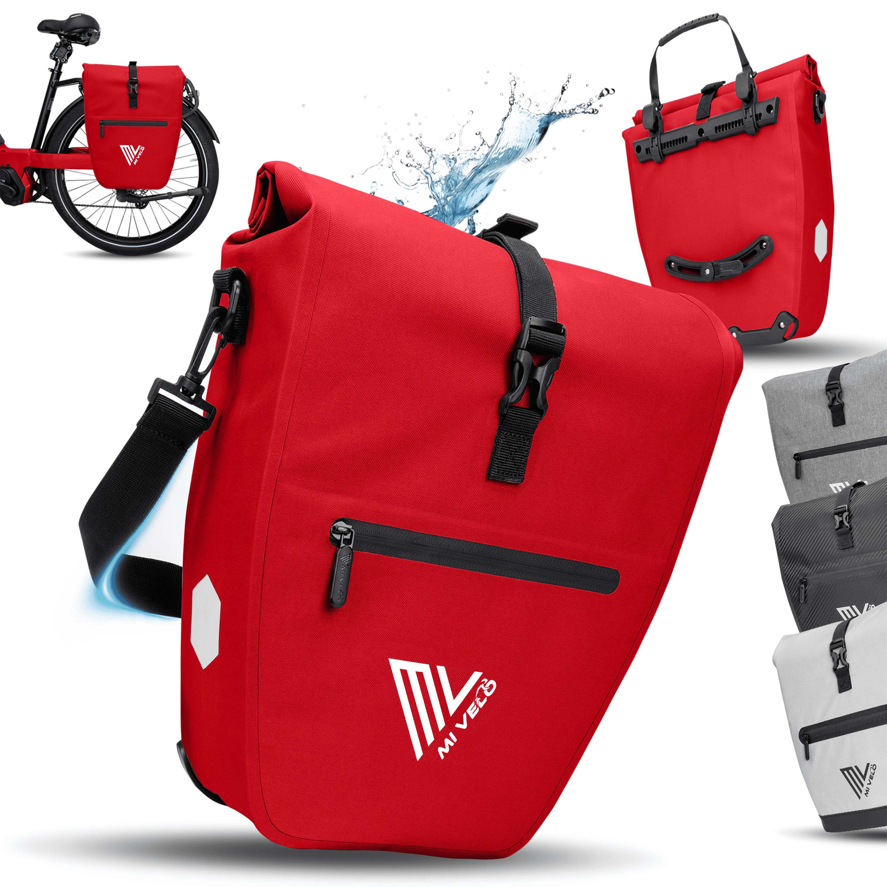 MIVELO Fahrradtasche Gepäckträgertasche wasserdicht inkl. Gurt für Umhängetasche, 2 Varianten wählbar