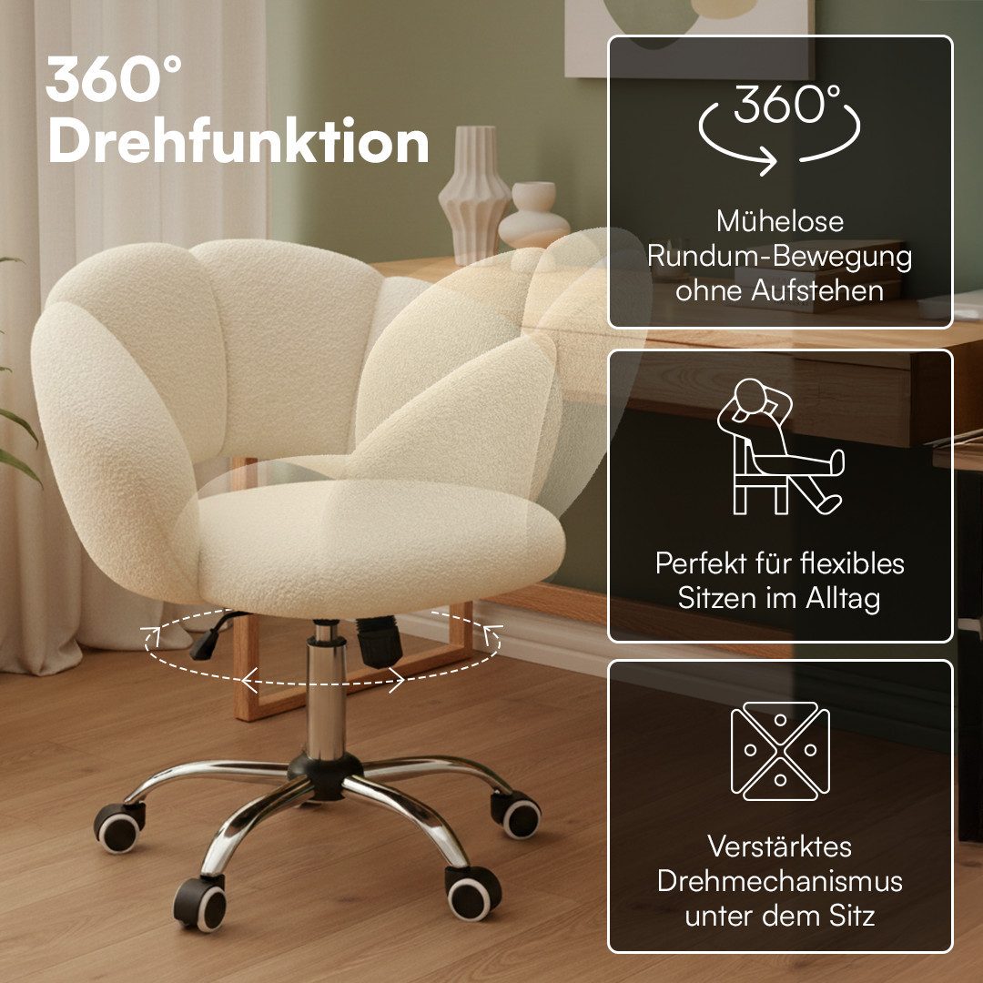 Bellamio Drehstuhl Meli Wolkenstuhl (beige, Bürostuhl höhenverstellbar & dr günstig online kaufen